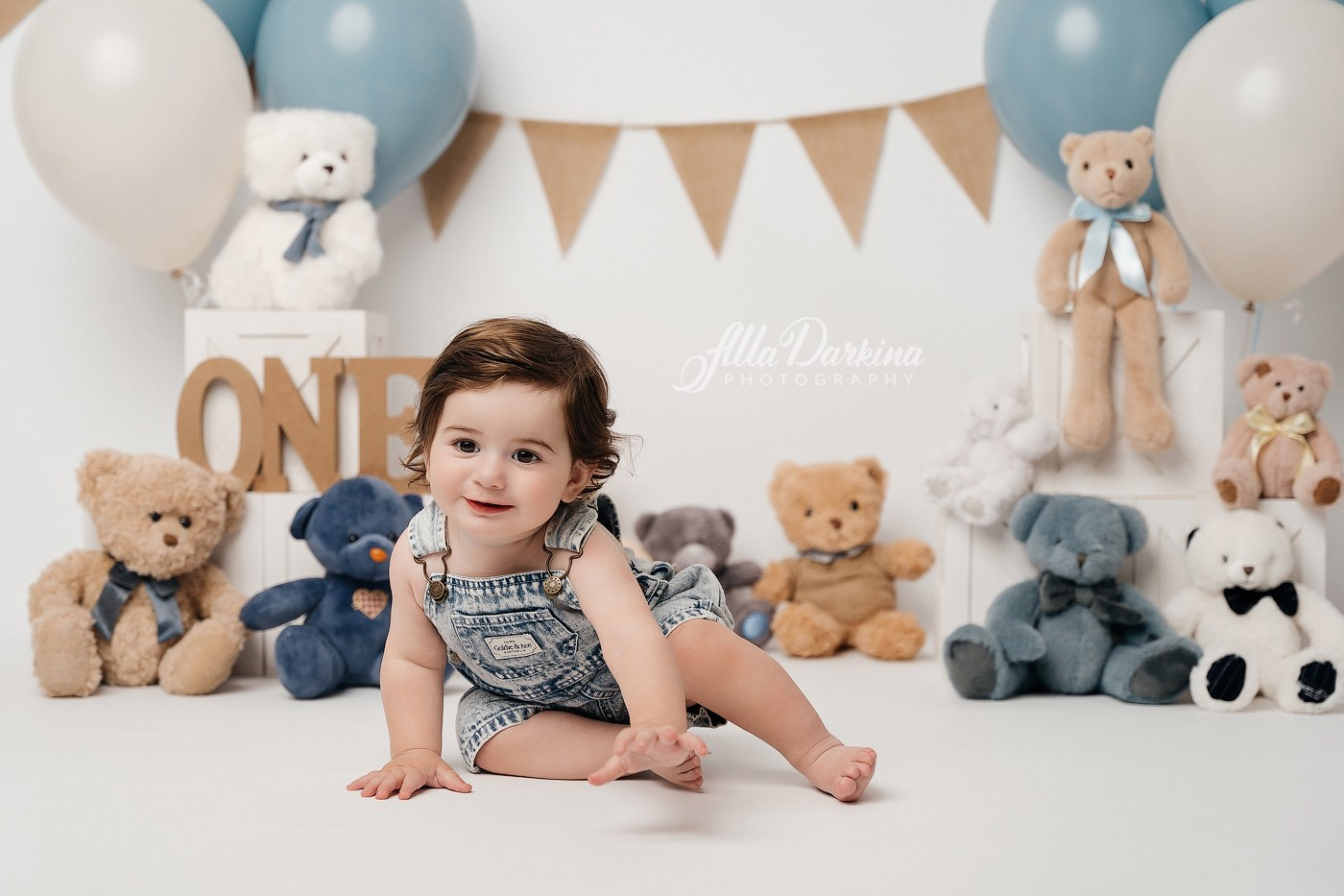 Teddy bear cake smash session. Newborn and family photographer. Hills District. Sydney