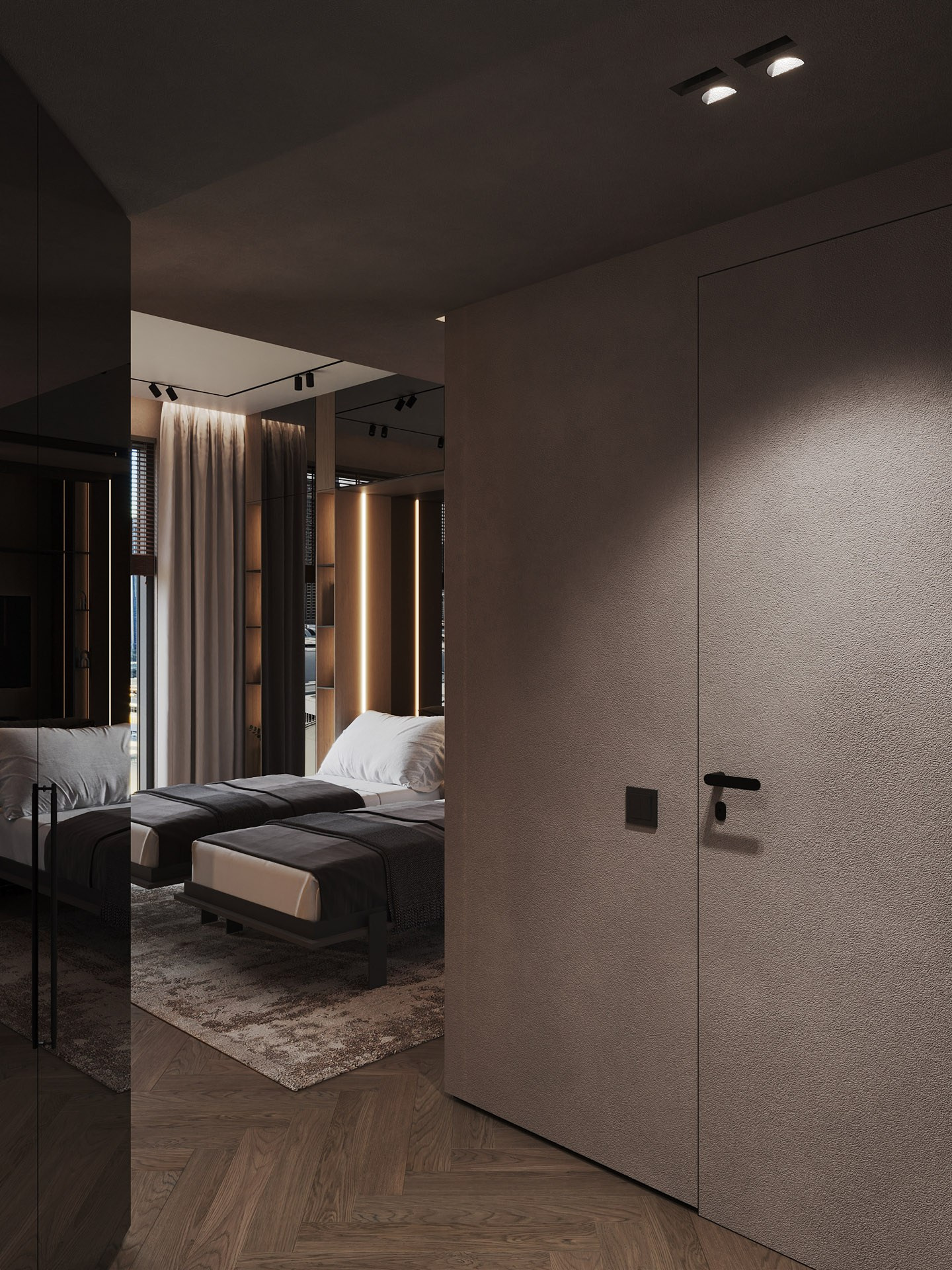 APARTMENT WITH BURJ KHALIFA VIEW. Дизайн интерьера и 3D-визуализация | AB Design Buro