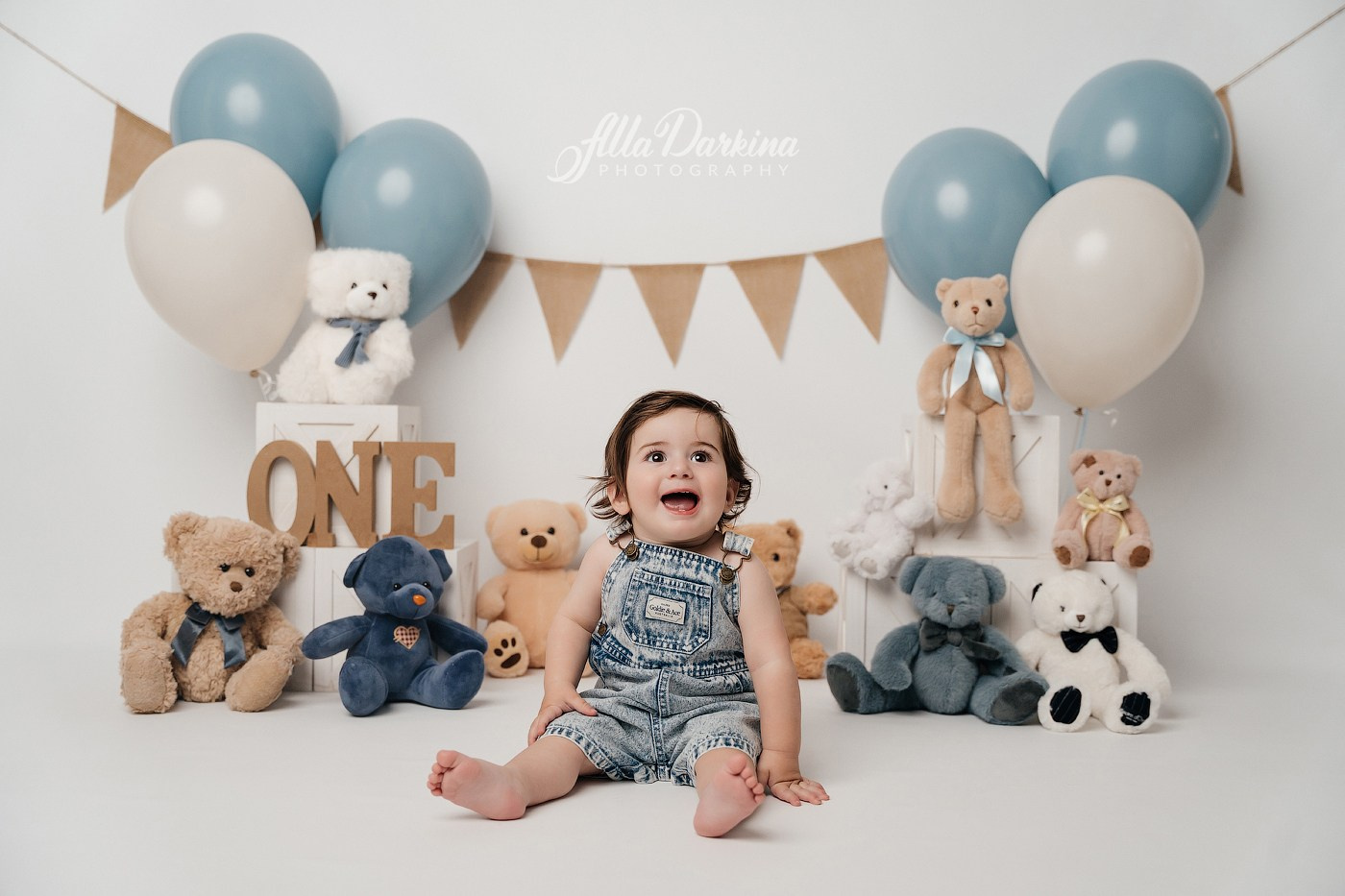 Teddy bear cake smash session. Newborn and family photographer. Hills District. Sydney