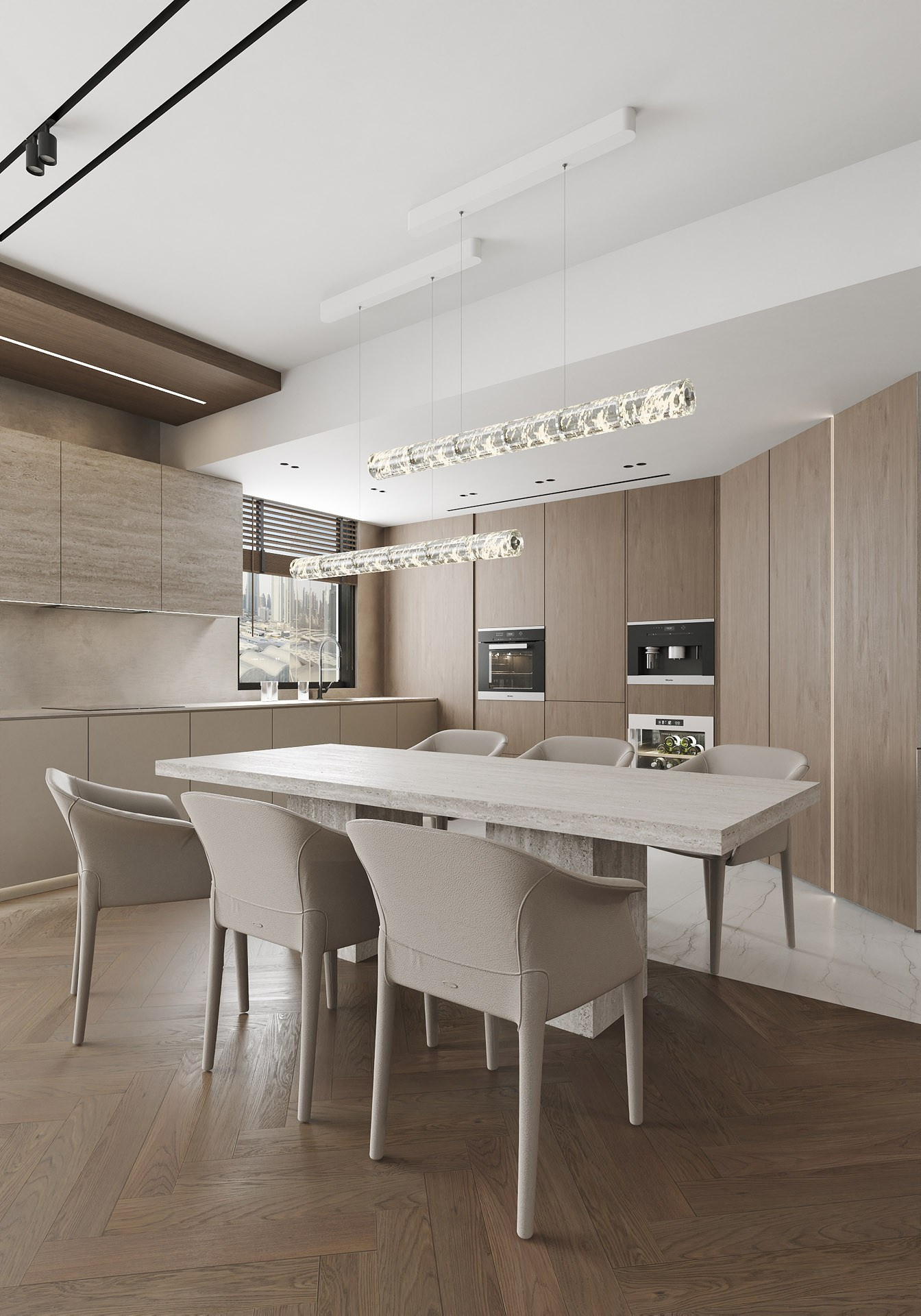 APARTMENT WITH BURJ KHALIFA VIEW. Дизайн интерьера и 3D-визуализация | AB Design Buro