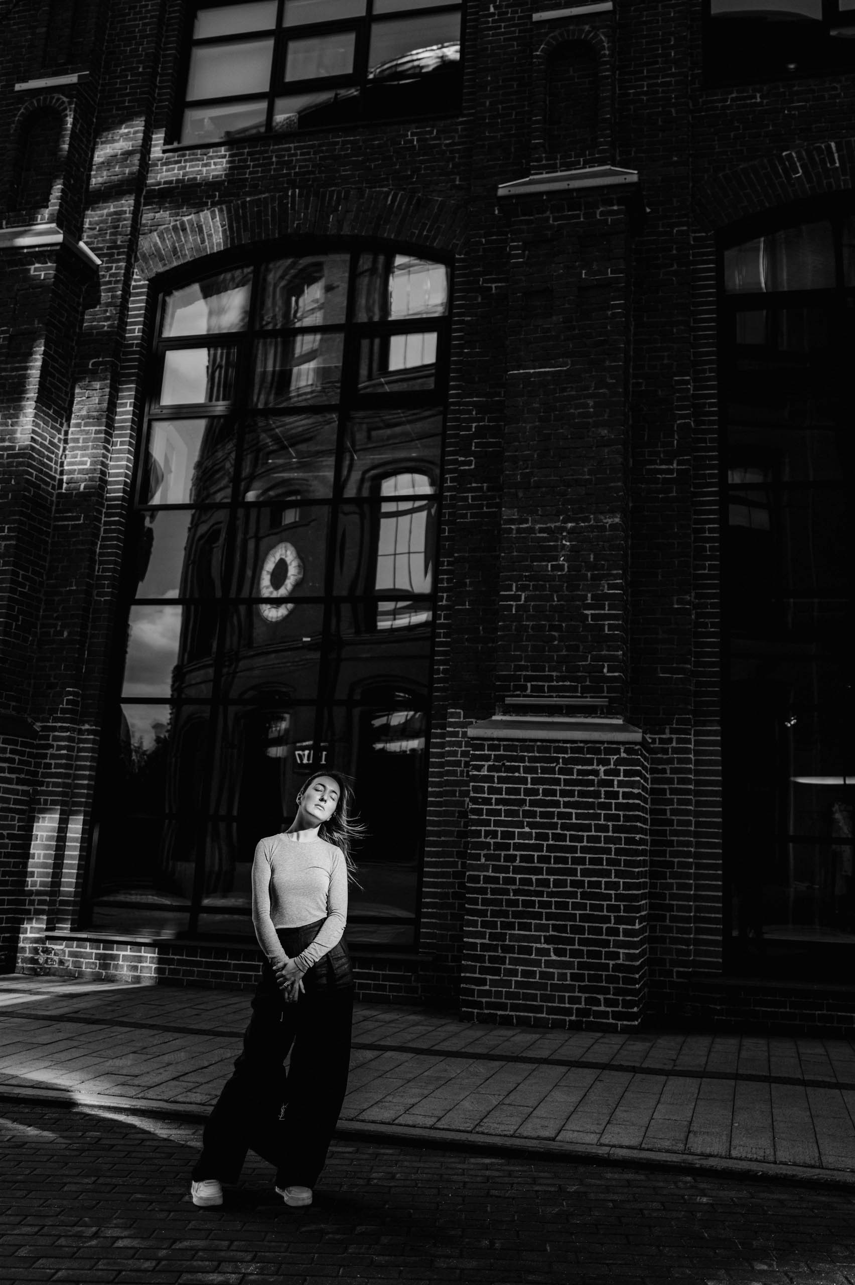 Dreamy portrait at the beach during golden hour