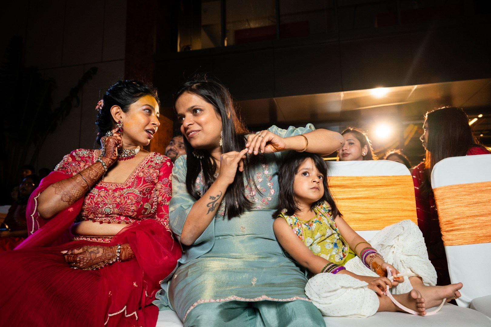 Hands in the Air: Chiranjeev & Niharika at Hyatt Centric Hebbal. Truly Yours | Documentary Wedding Photography & Films | Sharath Padaru, Bangalore