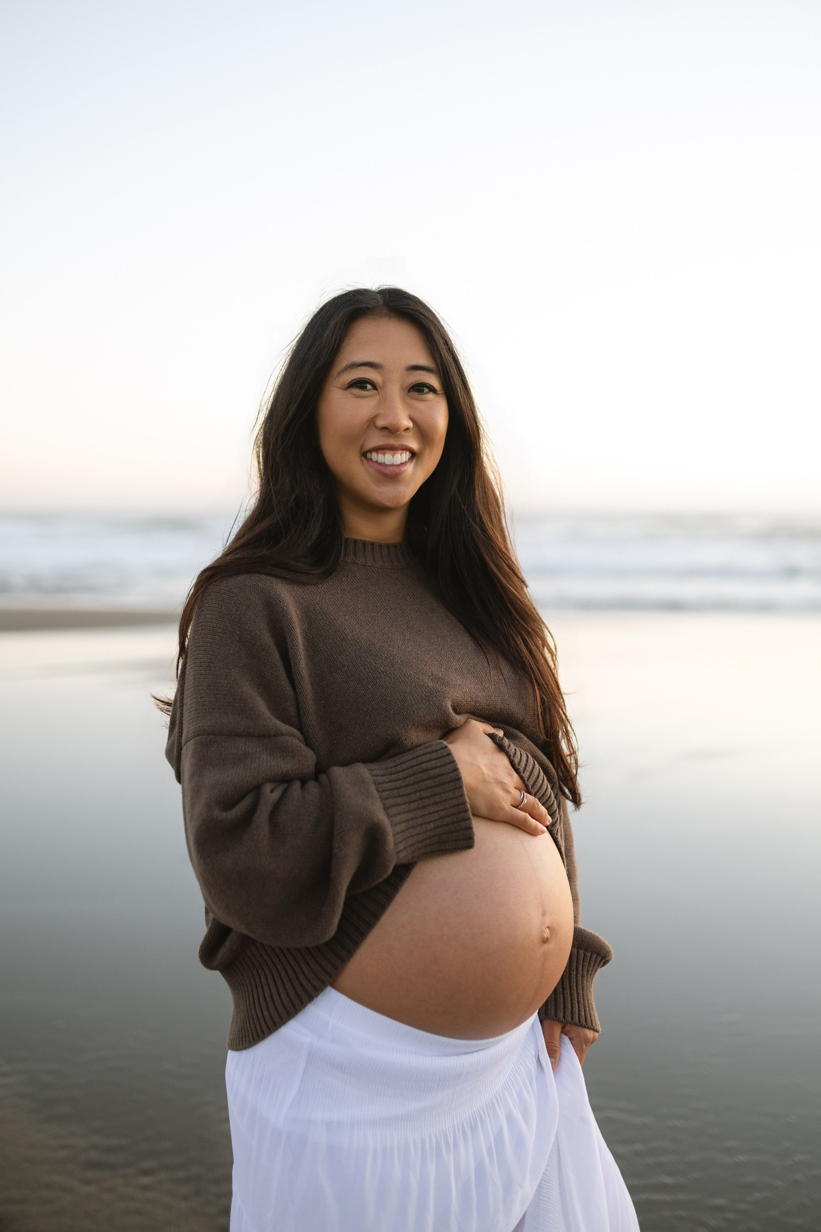 Bay Area Maternity Sunset Photo Session at Ocean Beach