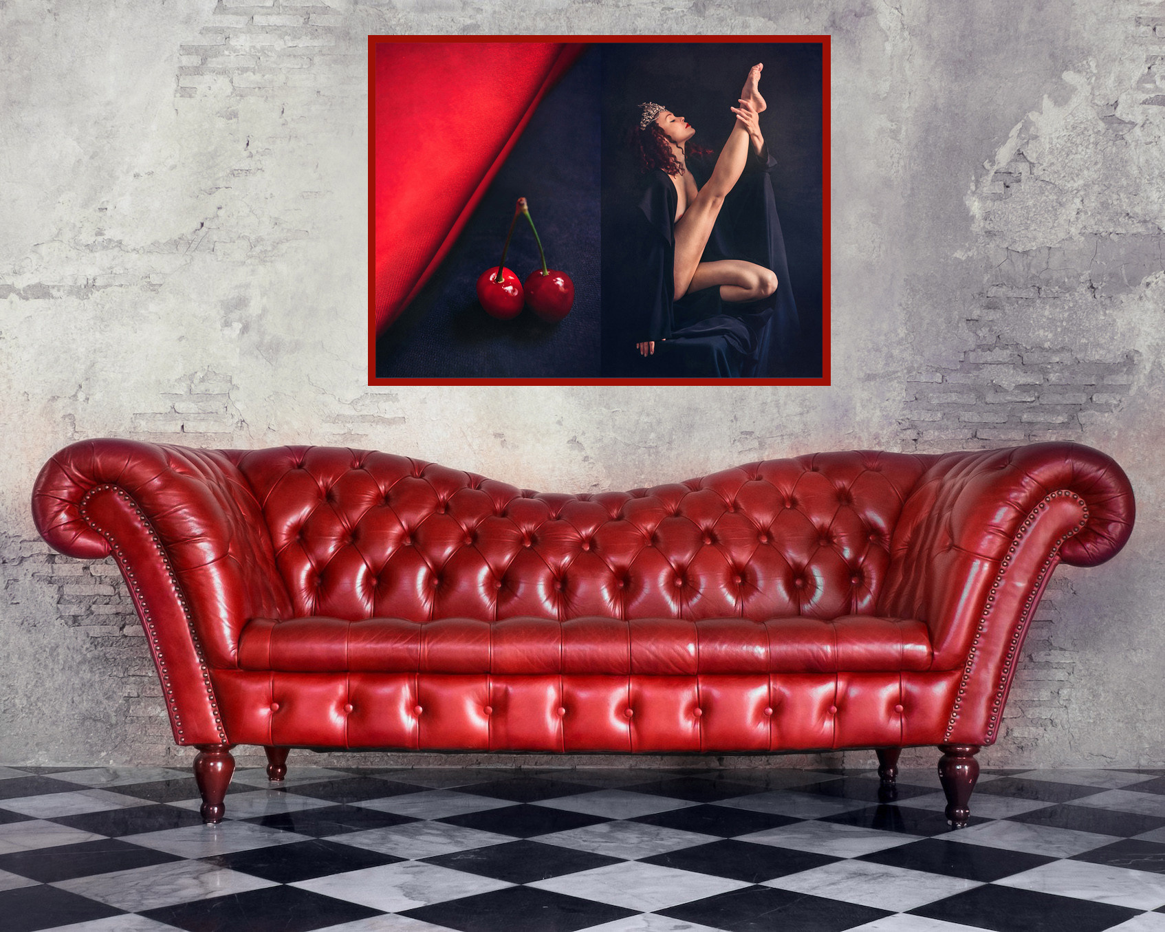 Royal cherry. Lolly Shine. Contemporary digital artist