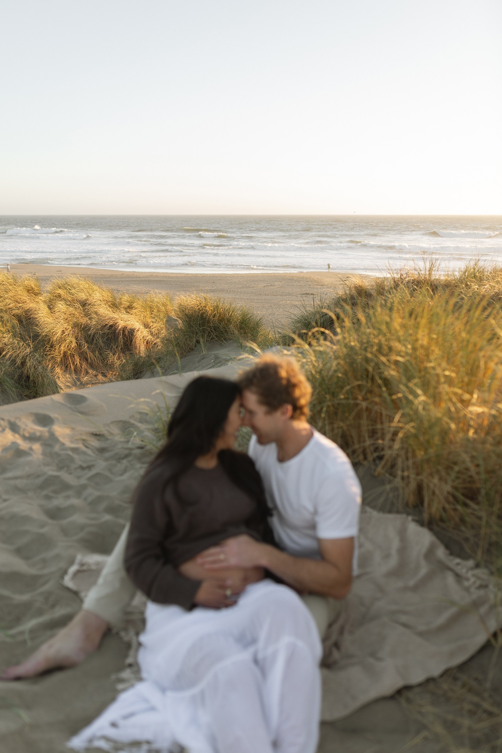 Bay Area Maternity Sunset Photo Session at Ocean Beach