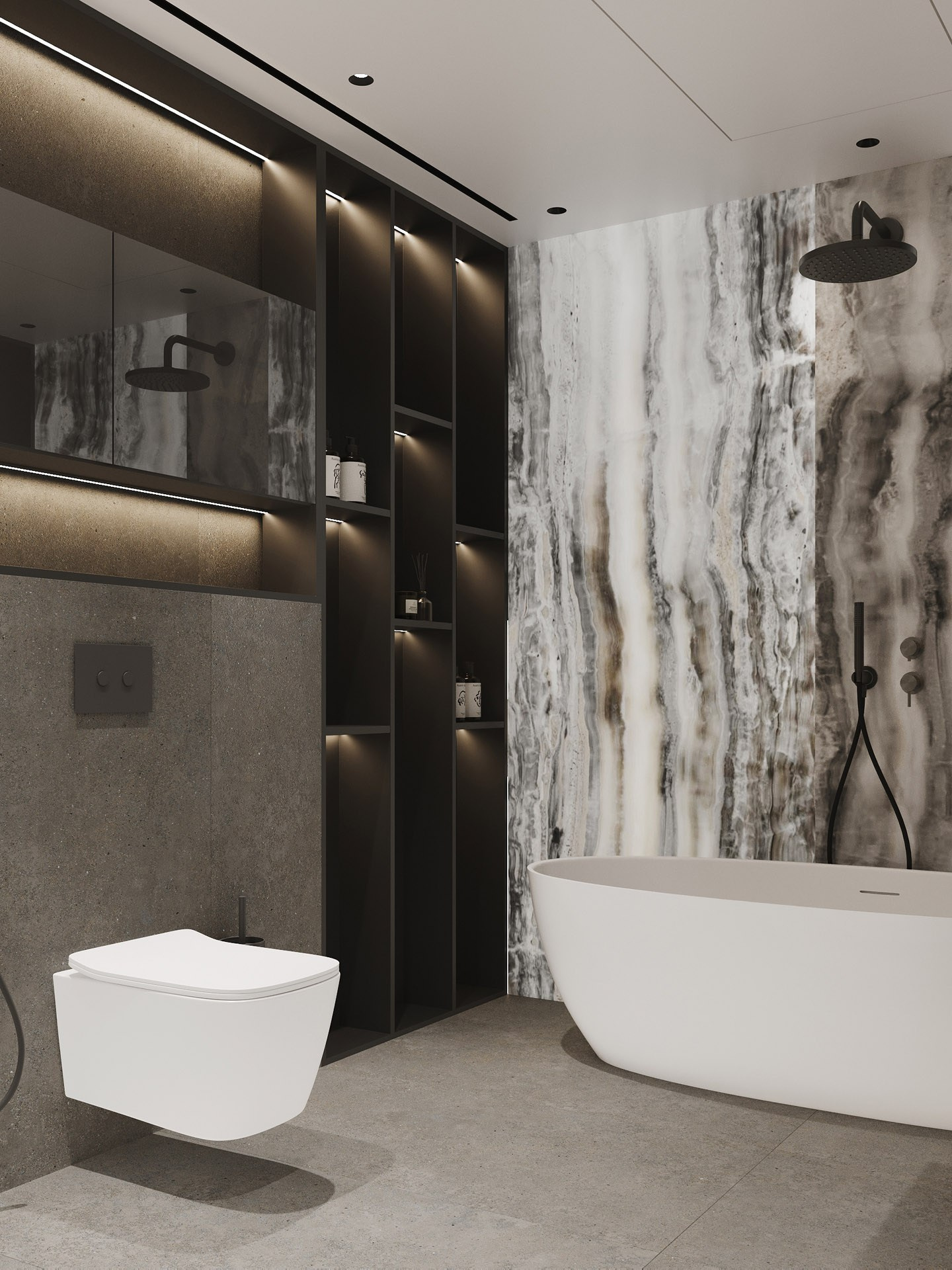 APARTMENT WITH BURJ KHALIFA VIEW. Дизайн интерьера и 3D-визуализация | AB Design Buro