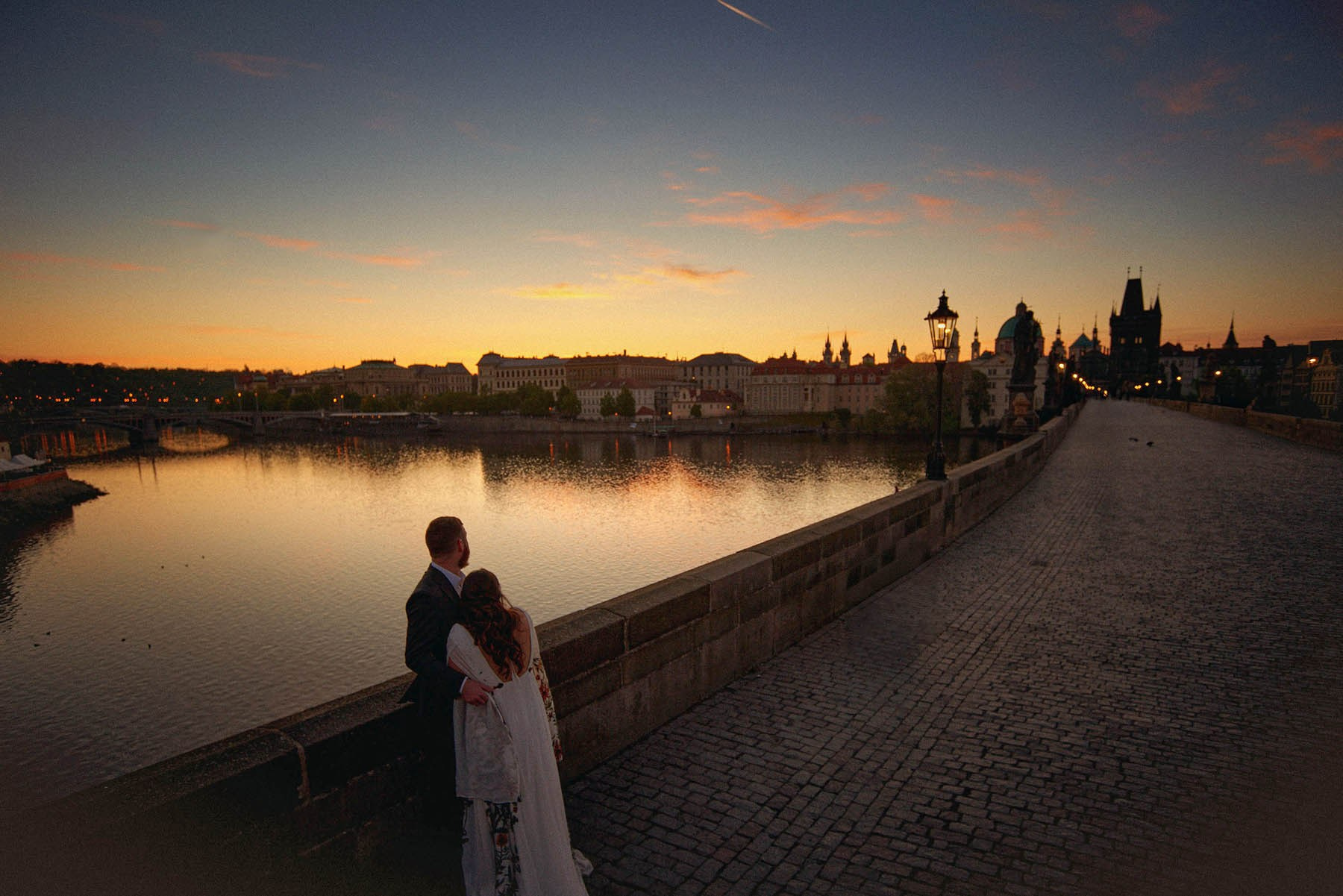 Pre-Dawn Sunrise Engagement Session in Prague