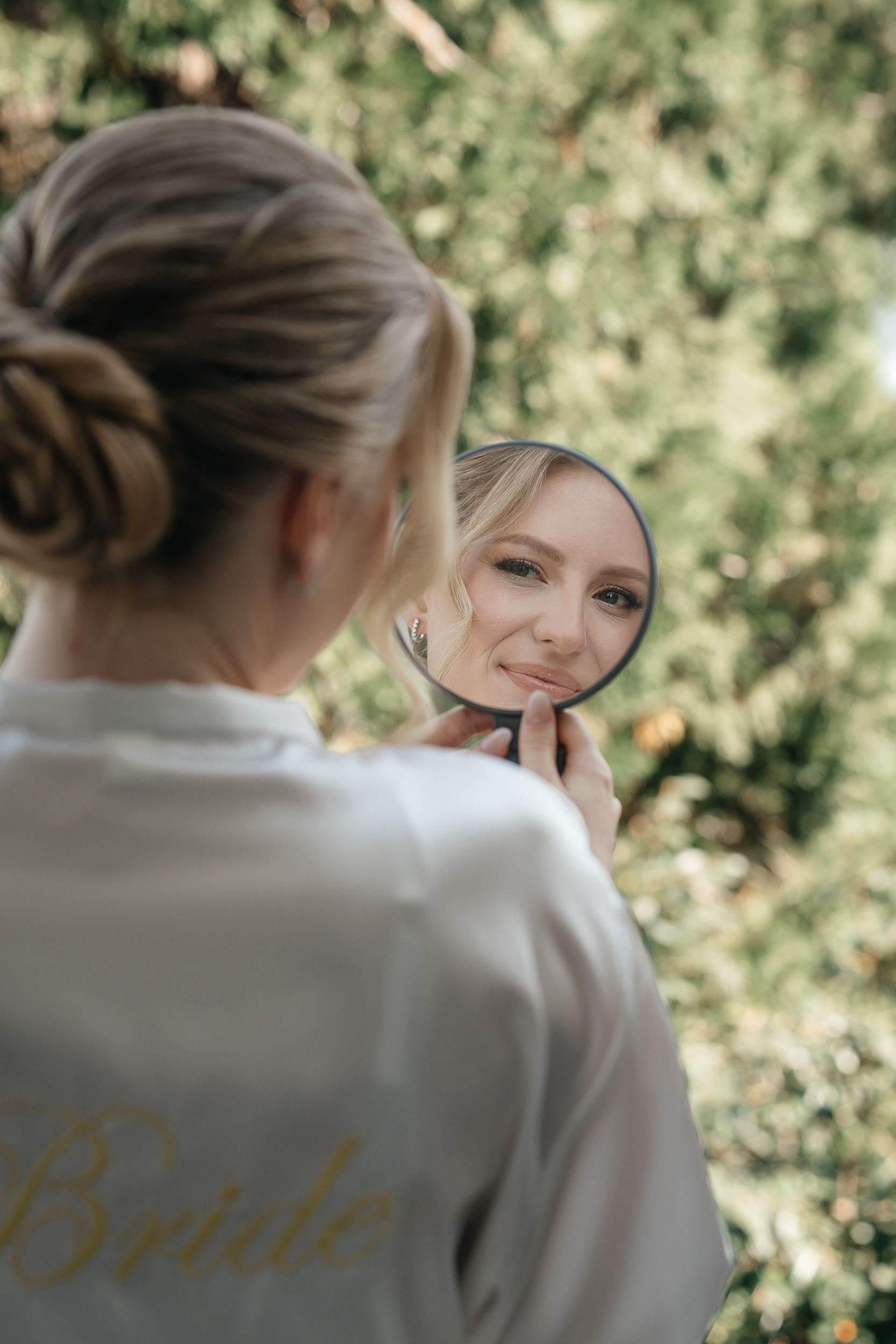 bride and the mirror