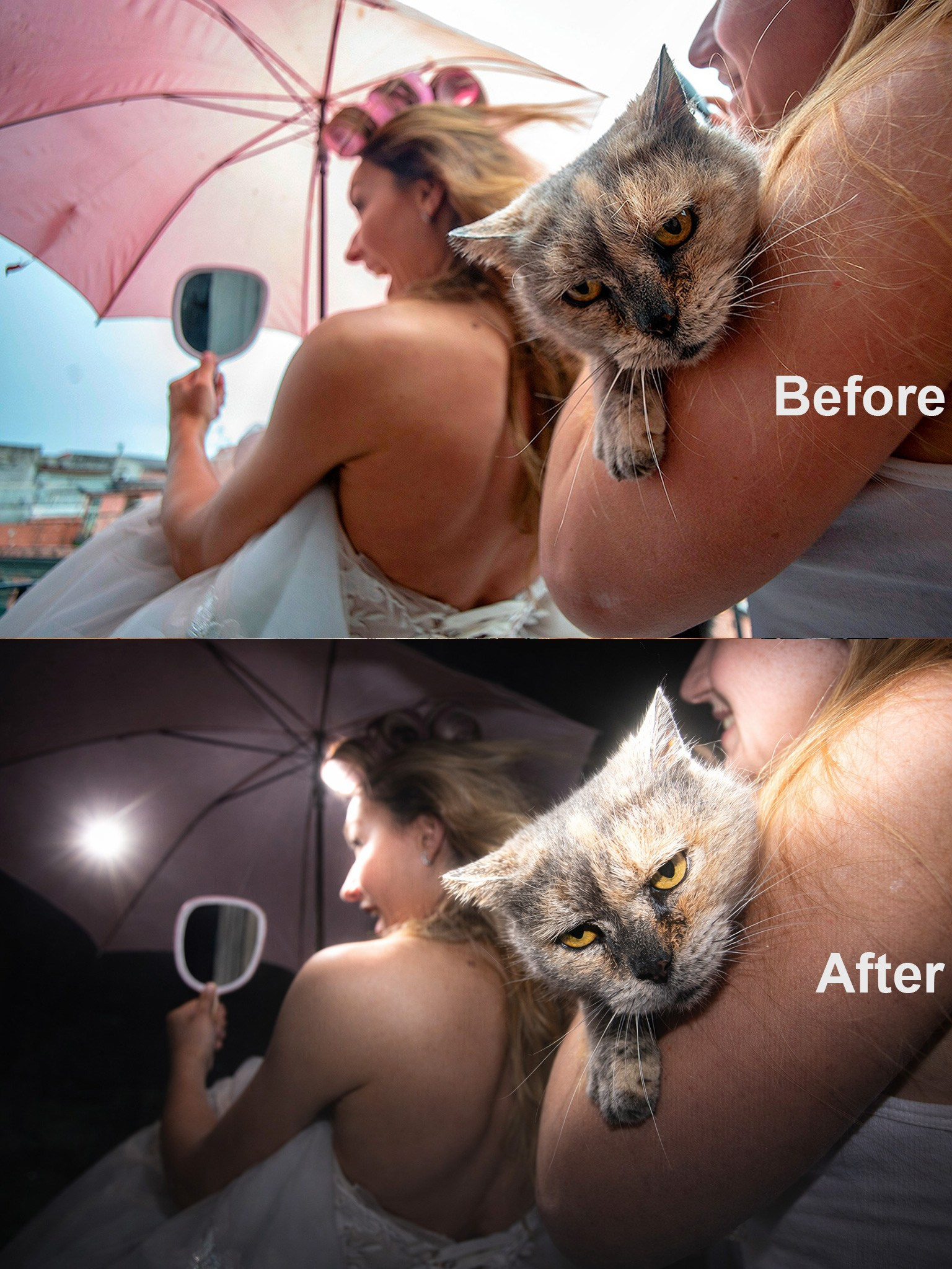 AI Re-Lighting Real Photos — Day to Flash & Night Scenes Without Changing Composition, Only Light, Mood & Meaning. Emin Kuliyev — Award-Winning Wedding Photojournalist NYC & USA | Best Wedding Photographer Known for Candid, Timeless Moments