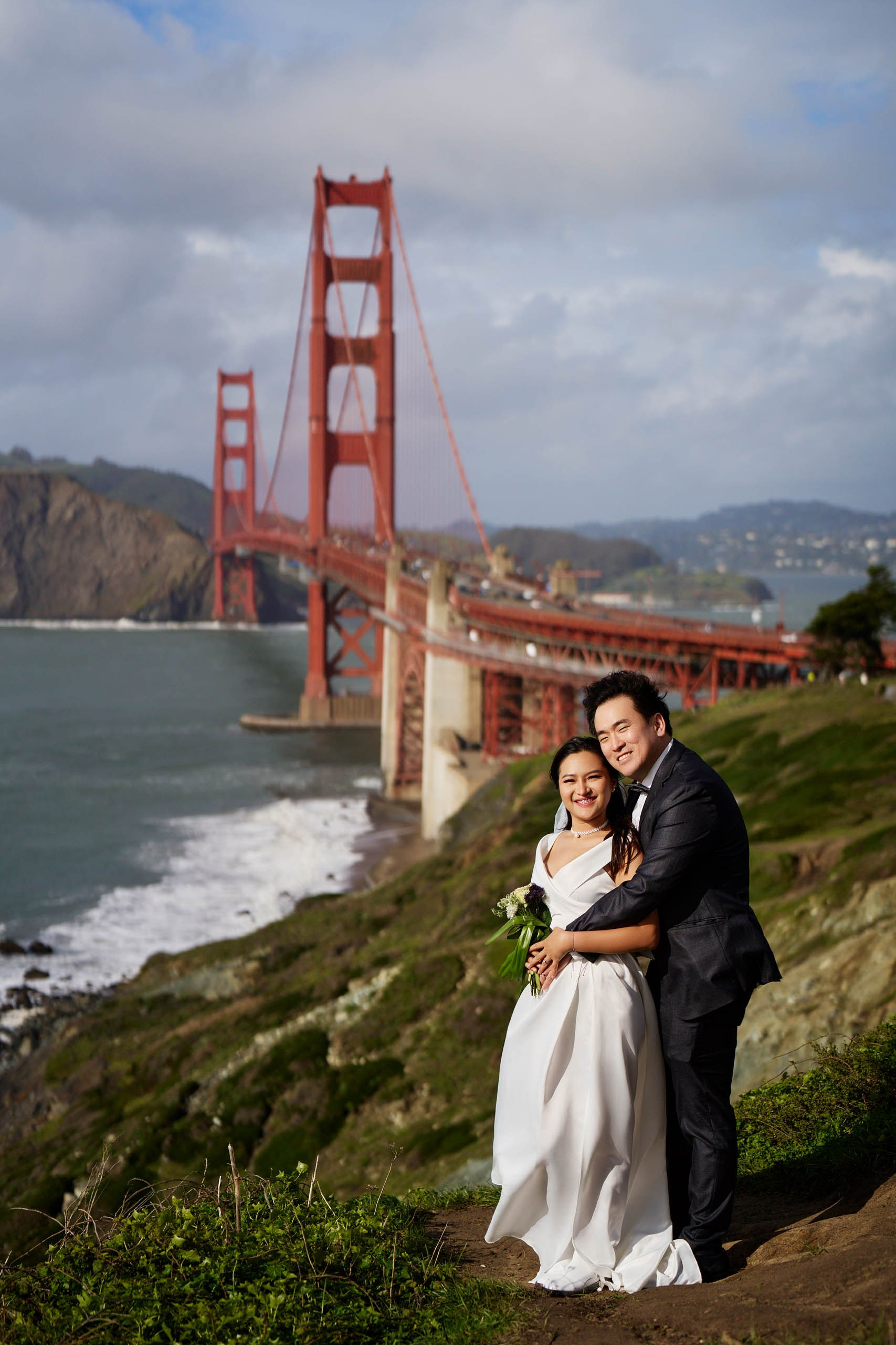 Intimate Golden Gate Bridge Elopement at Baker Beach — Candid & Documentary Wedding Photography. Bay Area Life | Event, Wedding & Commercial Photography Agency