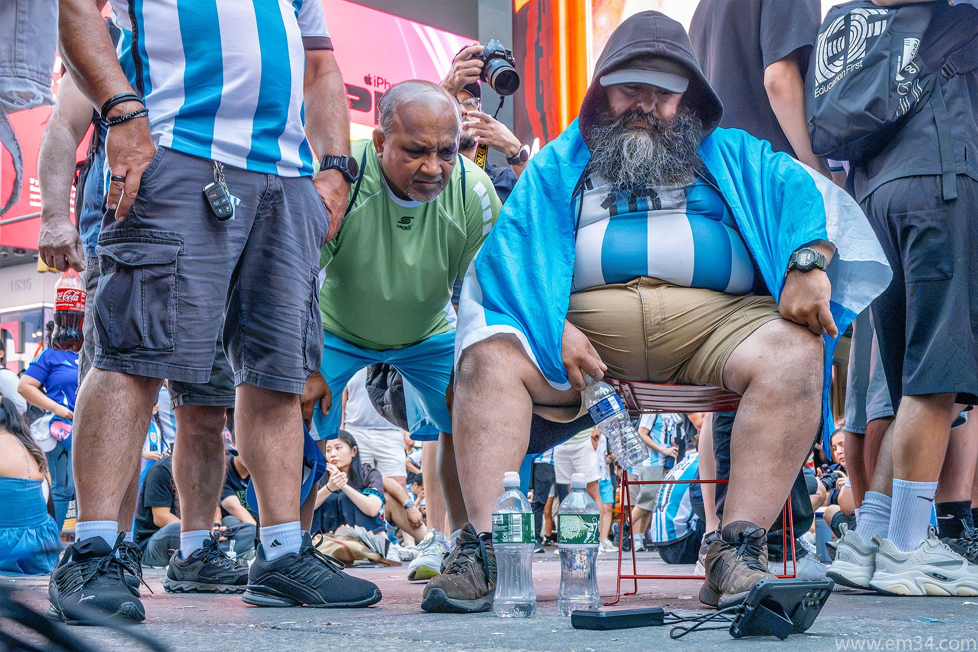 Spain vs Argentina Fans in Times Square | Street Photography by Emin Kuliyev