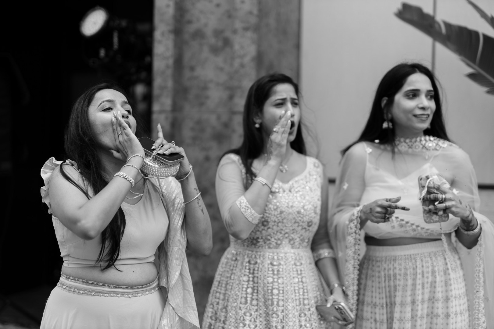Hands in the Air: Chiranjeev & Niharika at Hyatt Centric Hebbal. Truly Yours | Documentary Wedding Photography & Films | Sharath Padaru, Bangalore