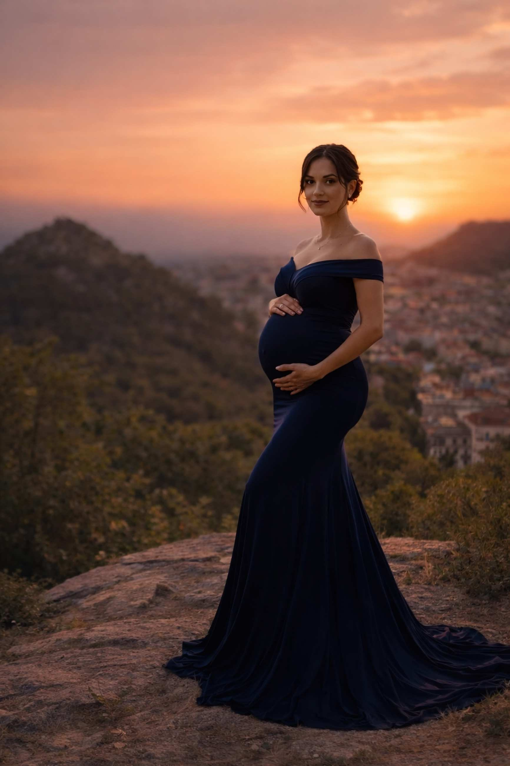 pregnant woman sunset Plovdiv