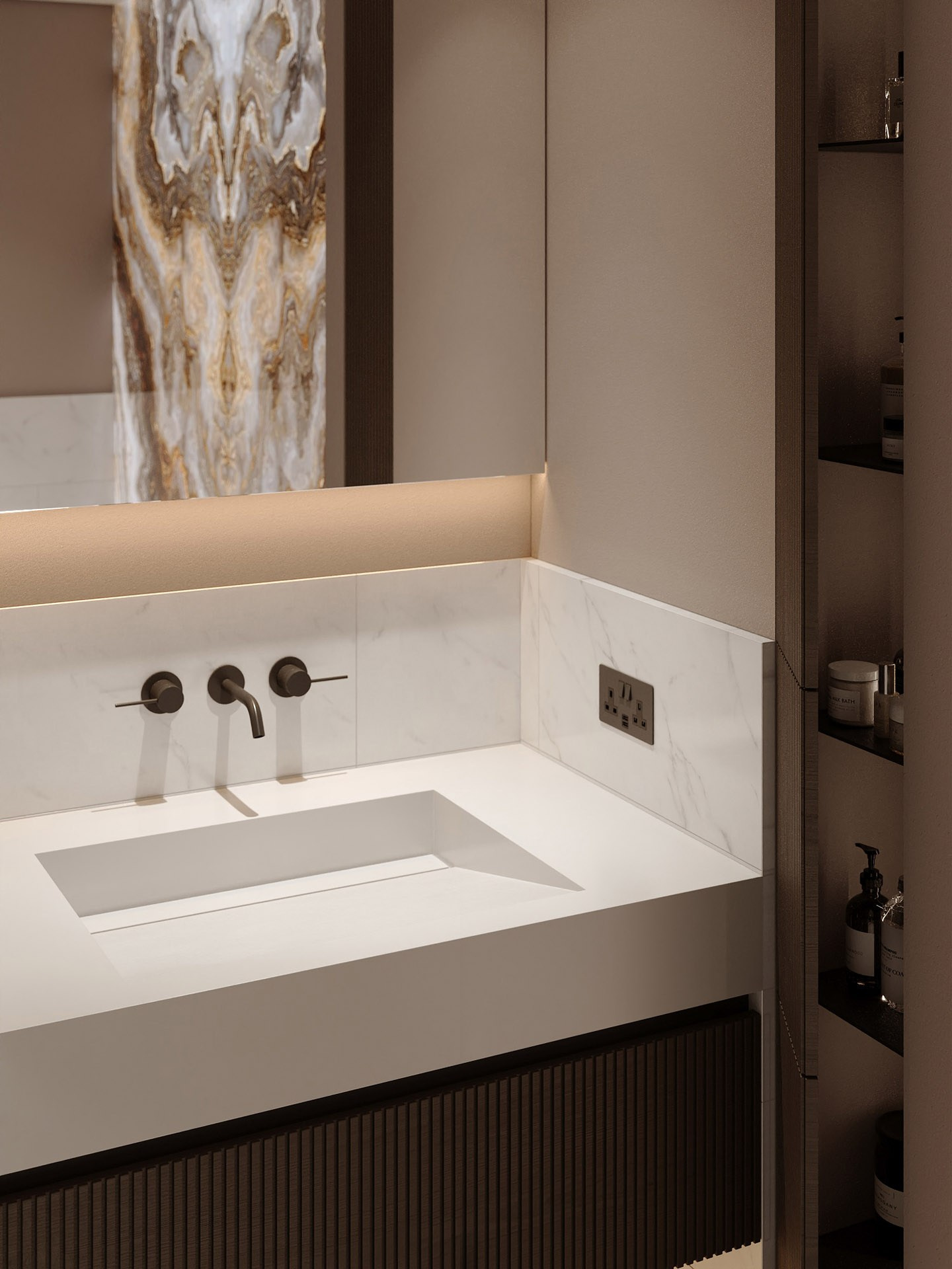 APARTMENT ON PALM JUMEIRAH IN DUBAI. Дизайн интерьера и 3D-визуализация | AB Design Buro