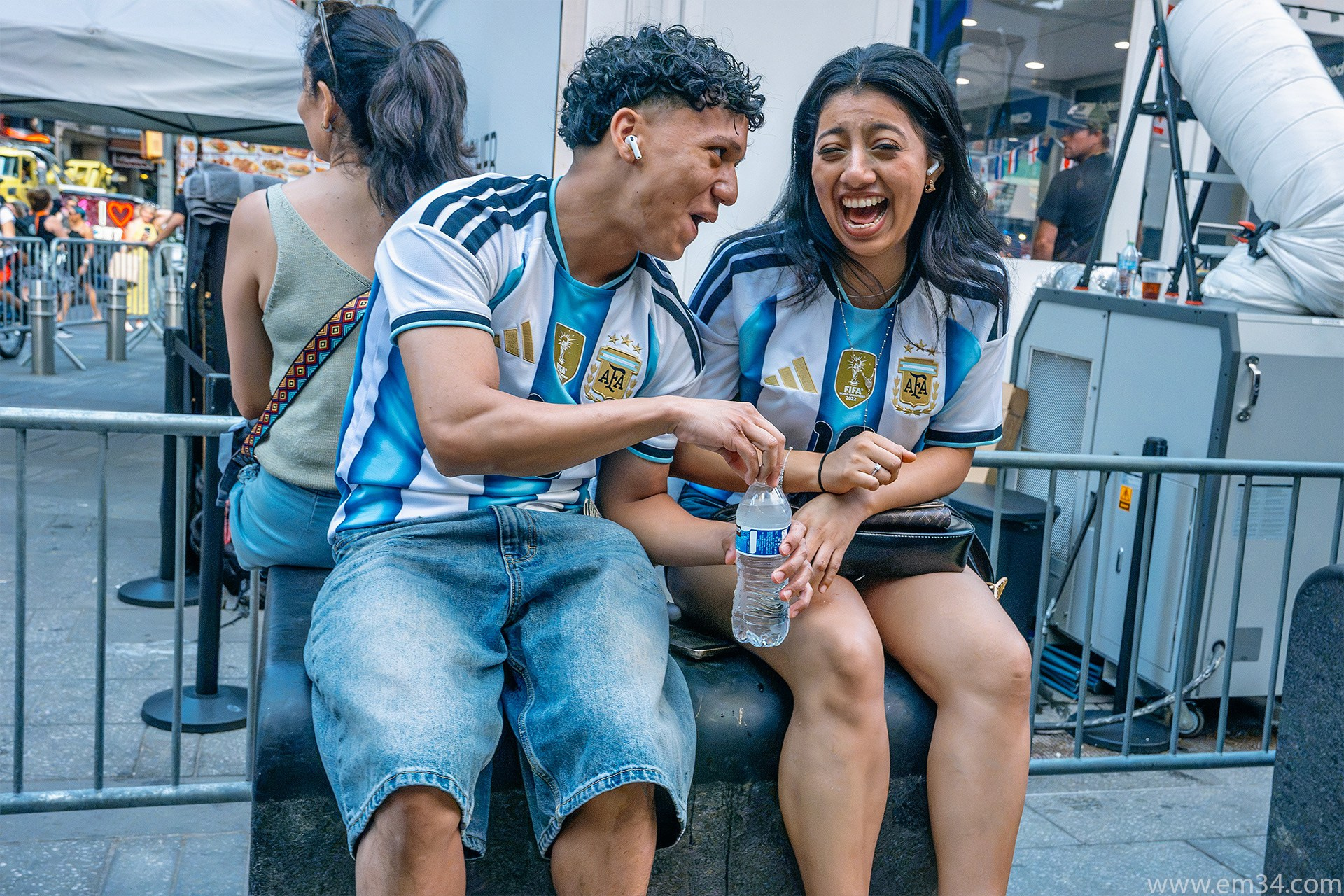 Spain vs Argentina Fans in Times Square | Street Photography by Emin Kuliyev