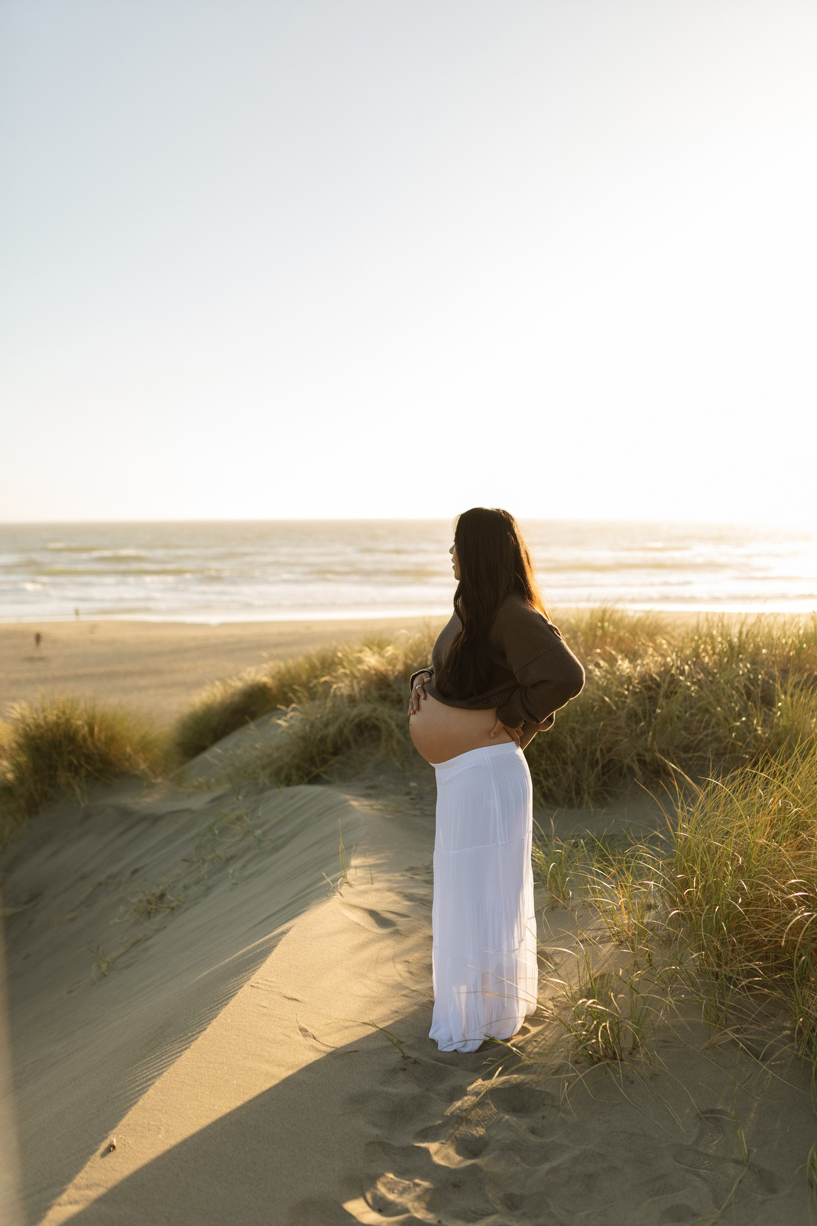 Bay Area Maternity Sunset Photo Session at Ocean Beach