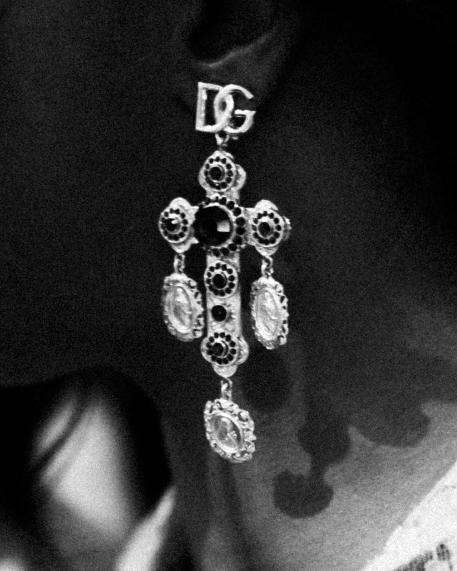 Jewelry macro shot in black-and-white – luxury detail