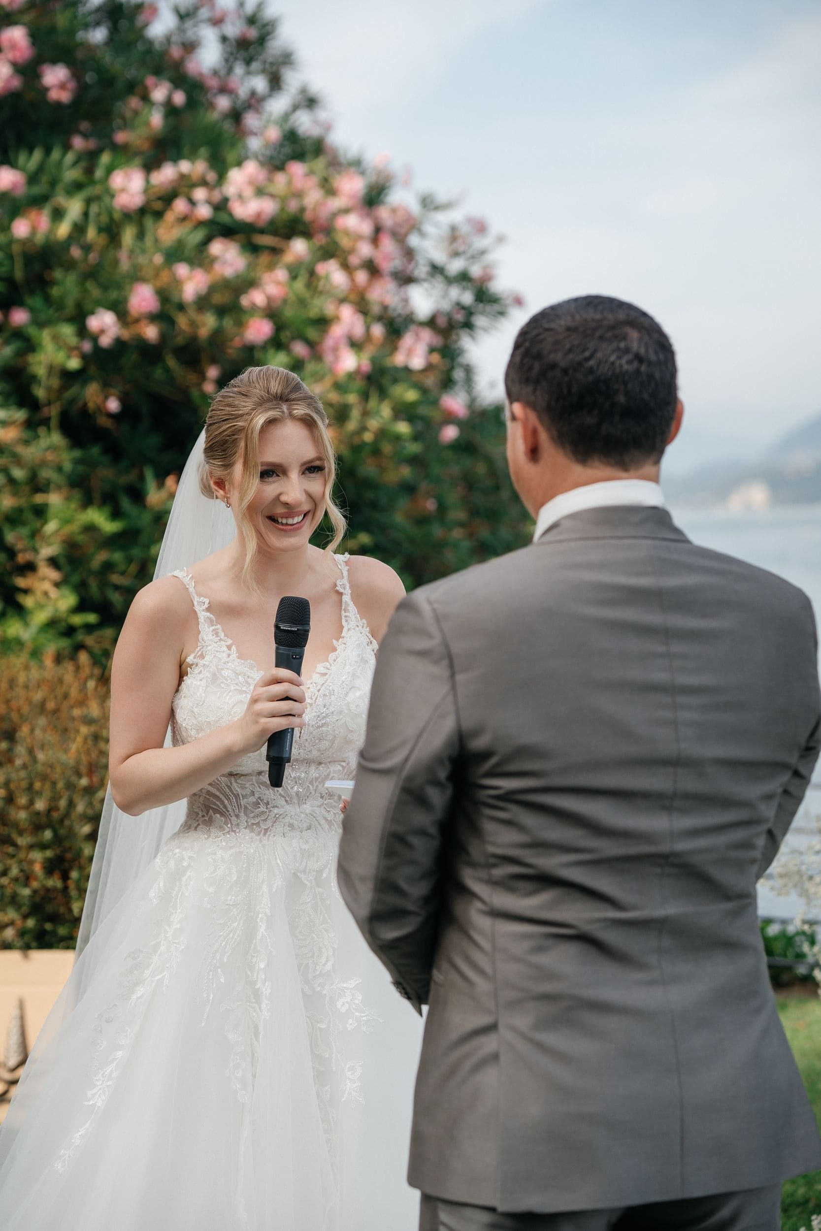 vows of the bride with tears