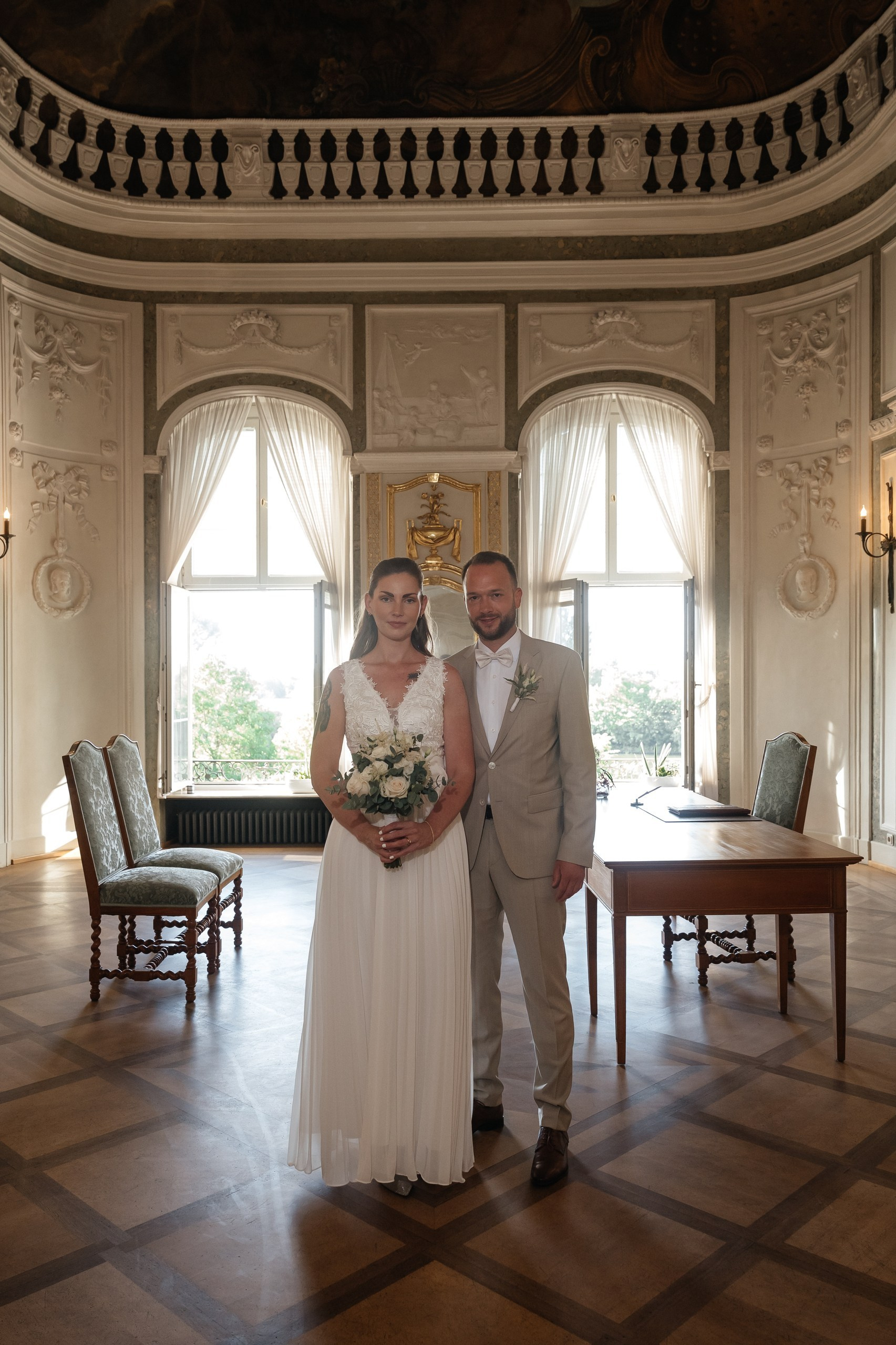 Civil Wedding in Frankfurt-Höchst — Photos at Bolongaro Palace
