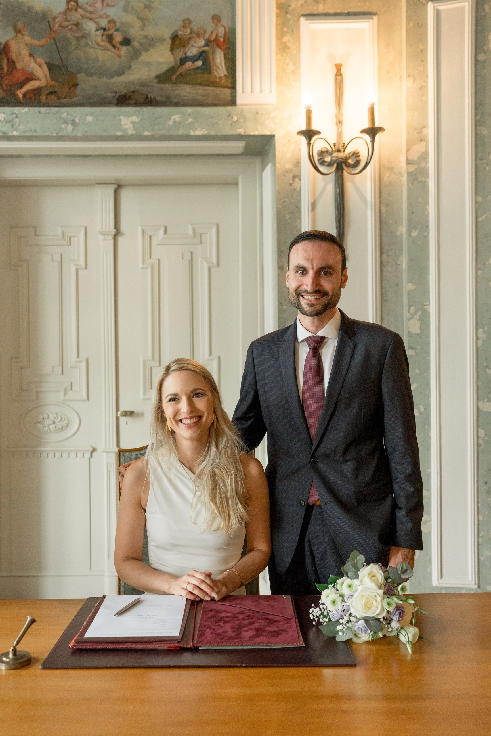 Civil Wedding in Frankfurt-Höchst — Photos at Bolongaro Palace
