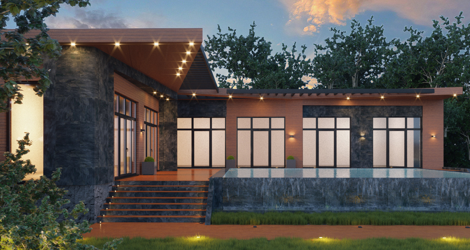 Проект частного жилого дома в посёлке Нардаран