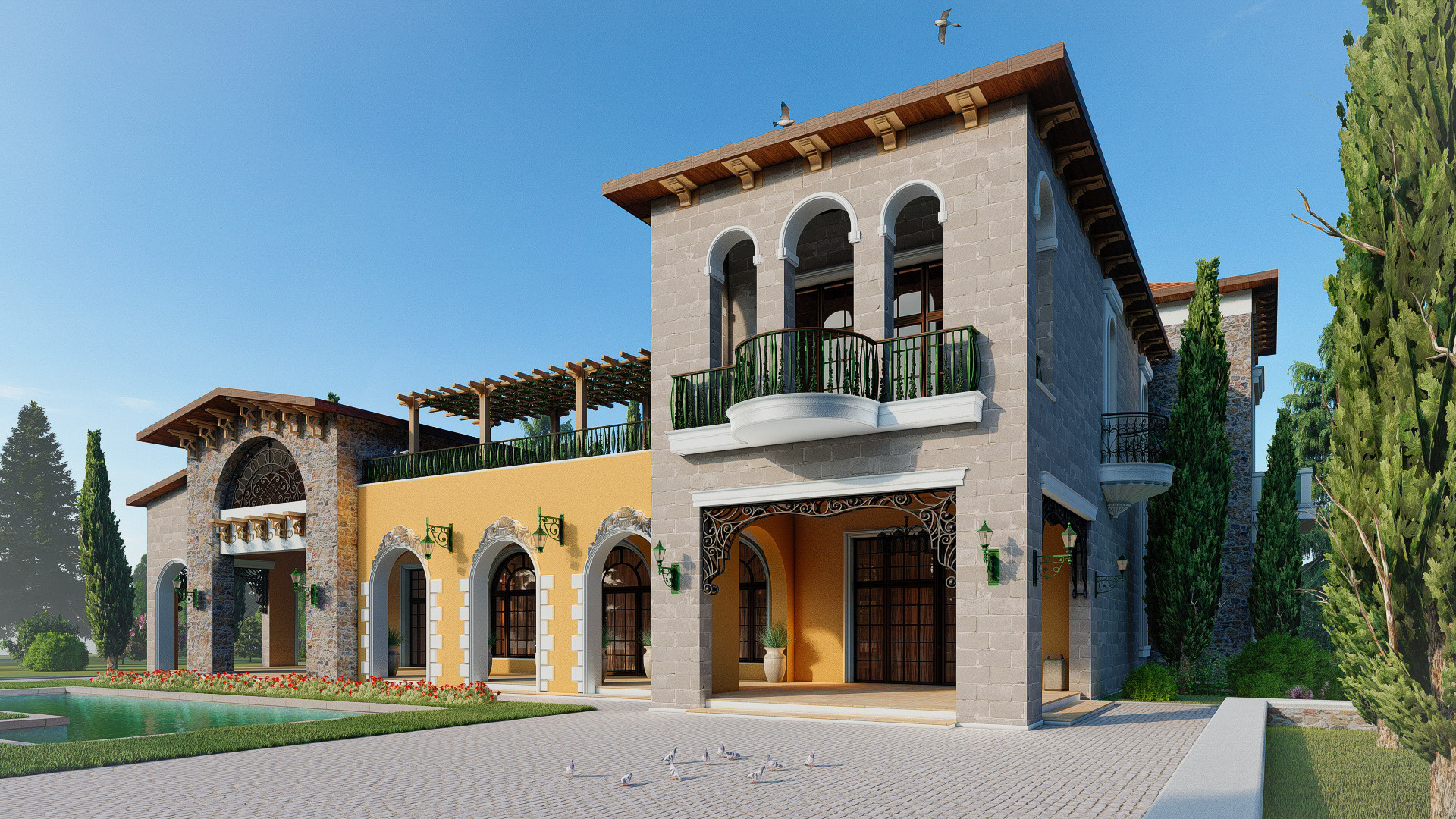 Проект двухэтажной виллы в посёлке Нардаран