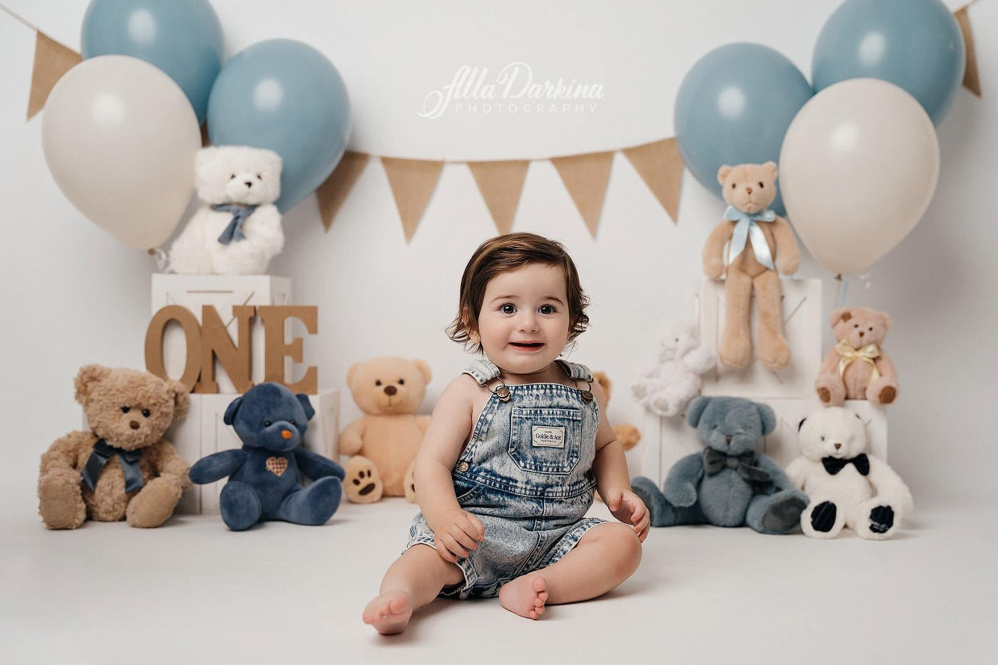 Teddy bear cake smash session. Newborn and family photographer. Hills District. Sydney