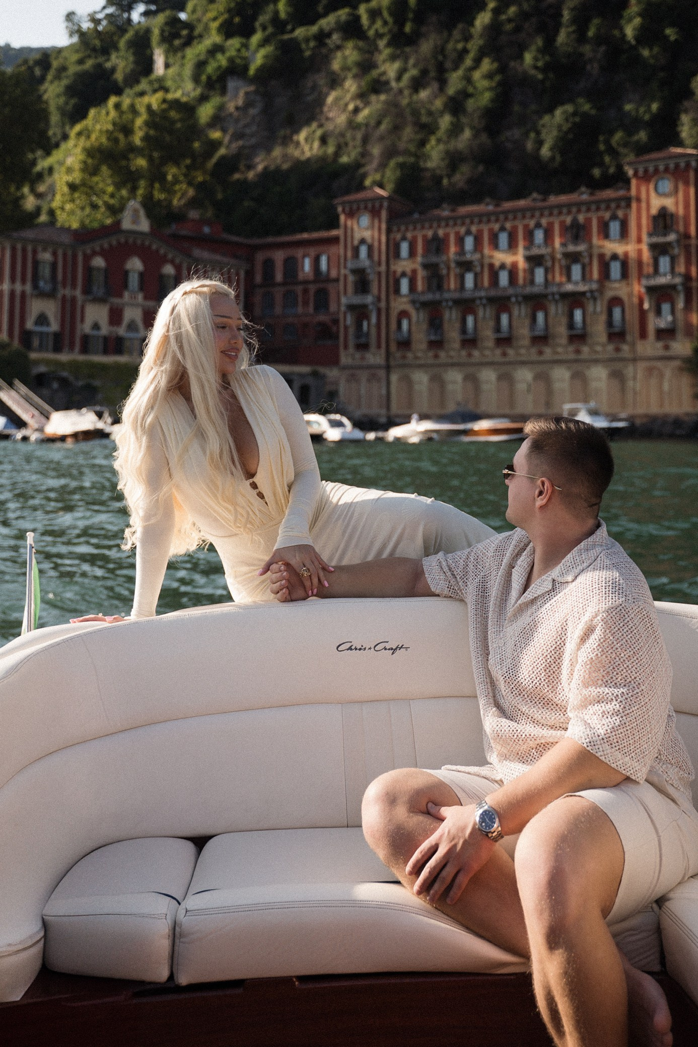 Lake Como Boat Proposal Photographer | Private Boat Proposal Ideas