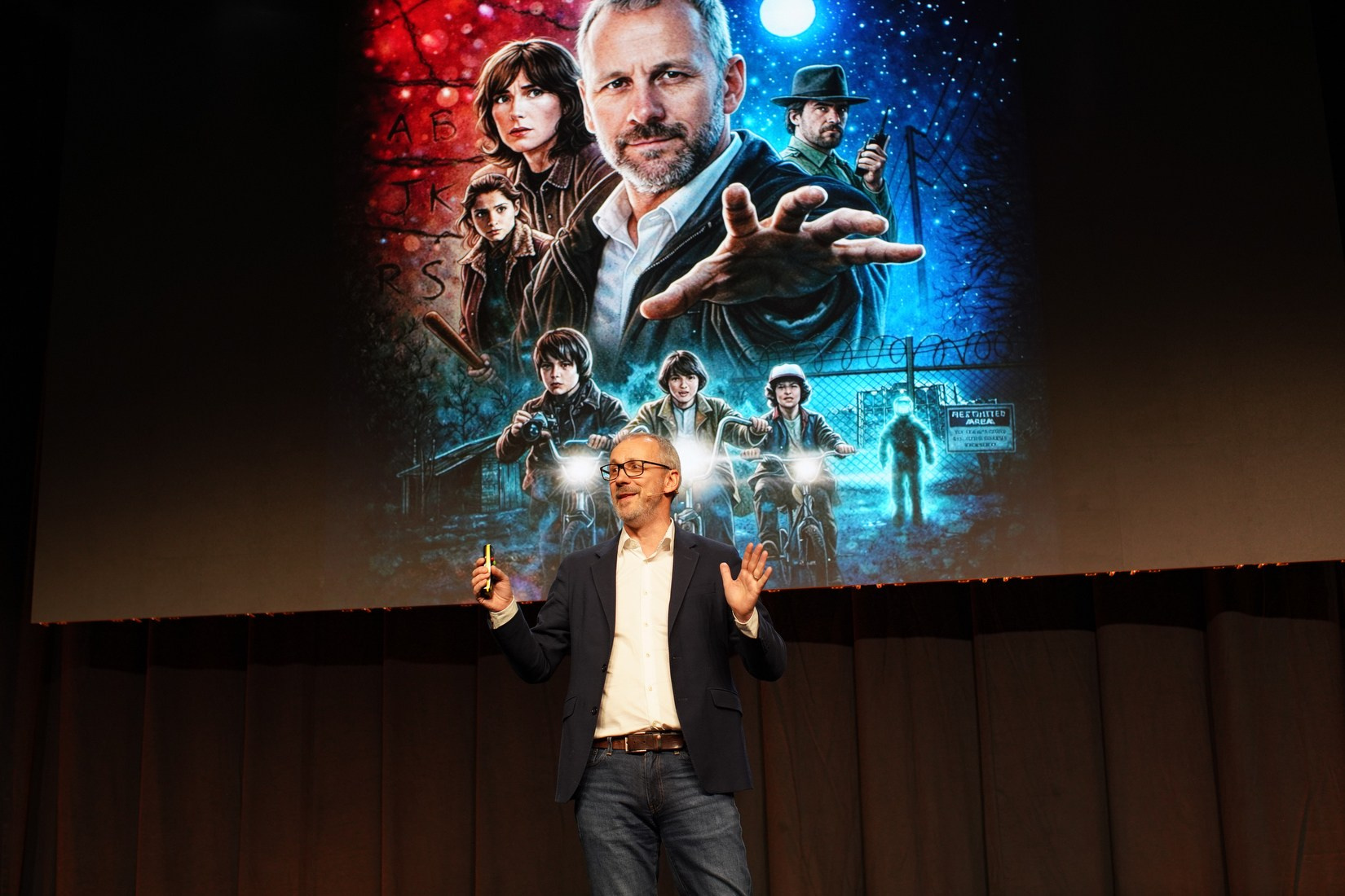 Simon Ranyard managing director Nordic Orange Business addresses audience at Prague Sales Kick-Off 2026.