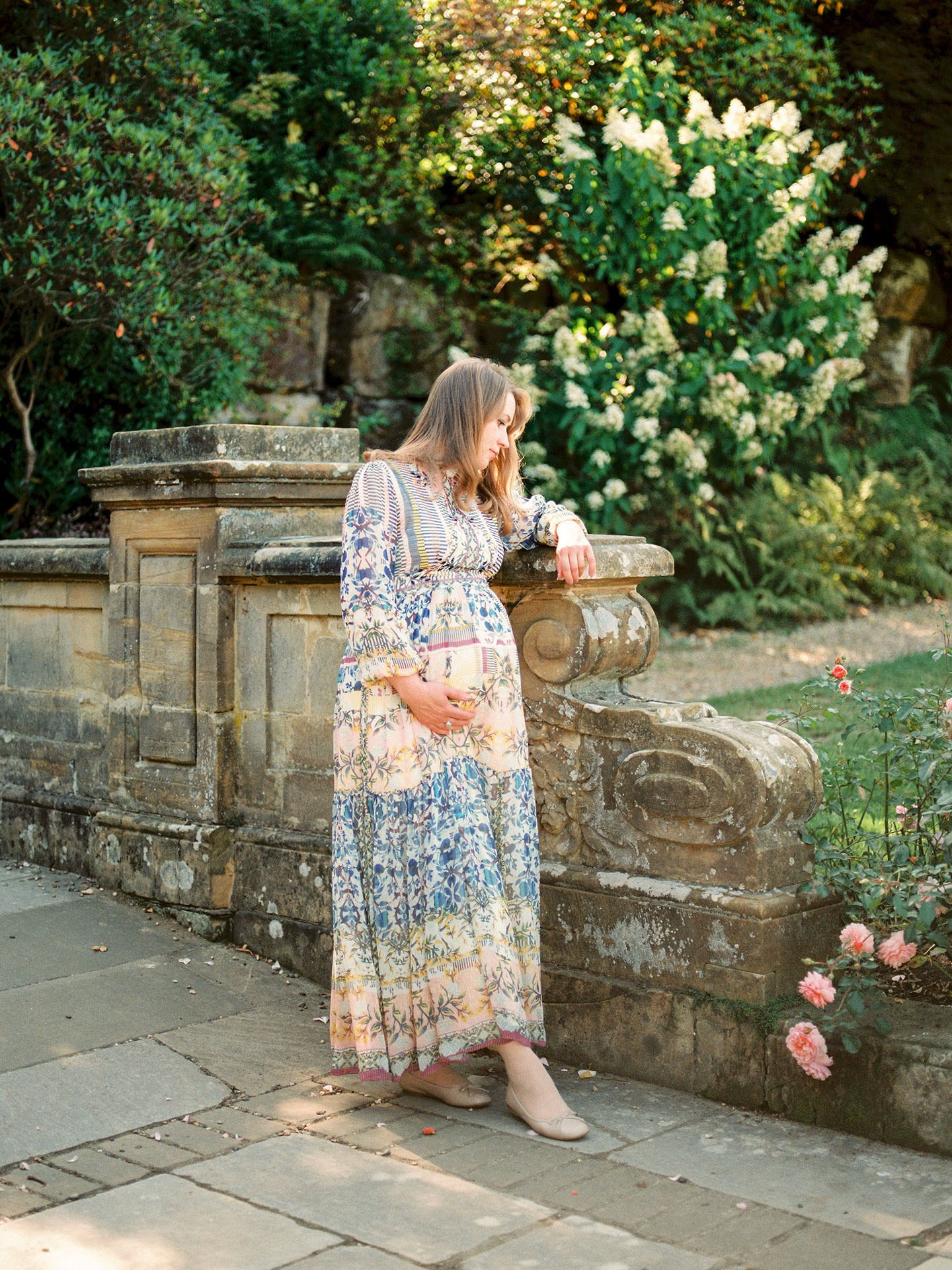 intimate maternity portrait session