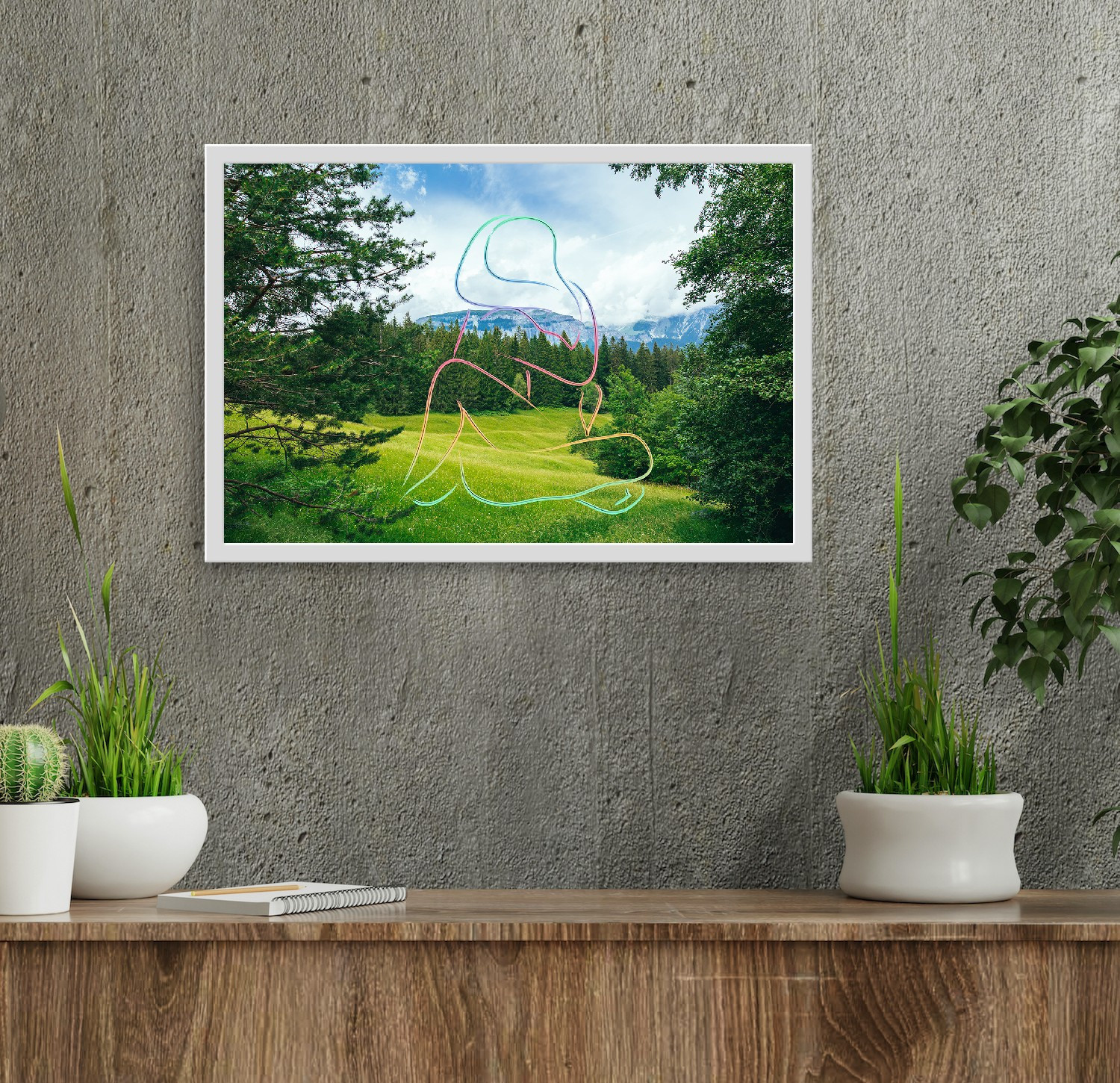 Skin-on-skin. Nature. Lolly Shine. Contemporary digital artist