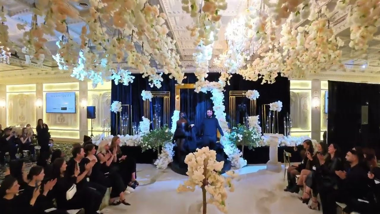 Manriquez Atelier — S/S 2026 Collection | Empire Banquet Hall. ProFly.club — Professional aerial filming in Calgary