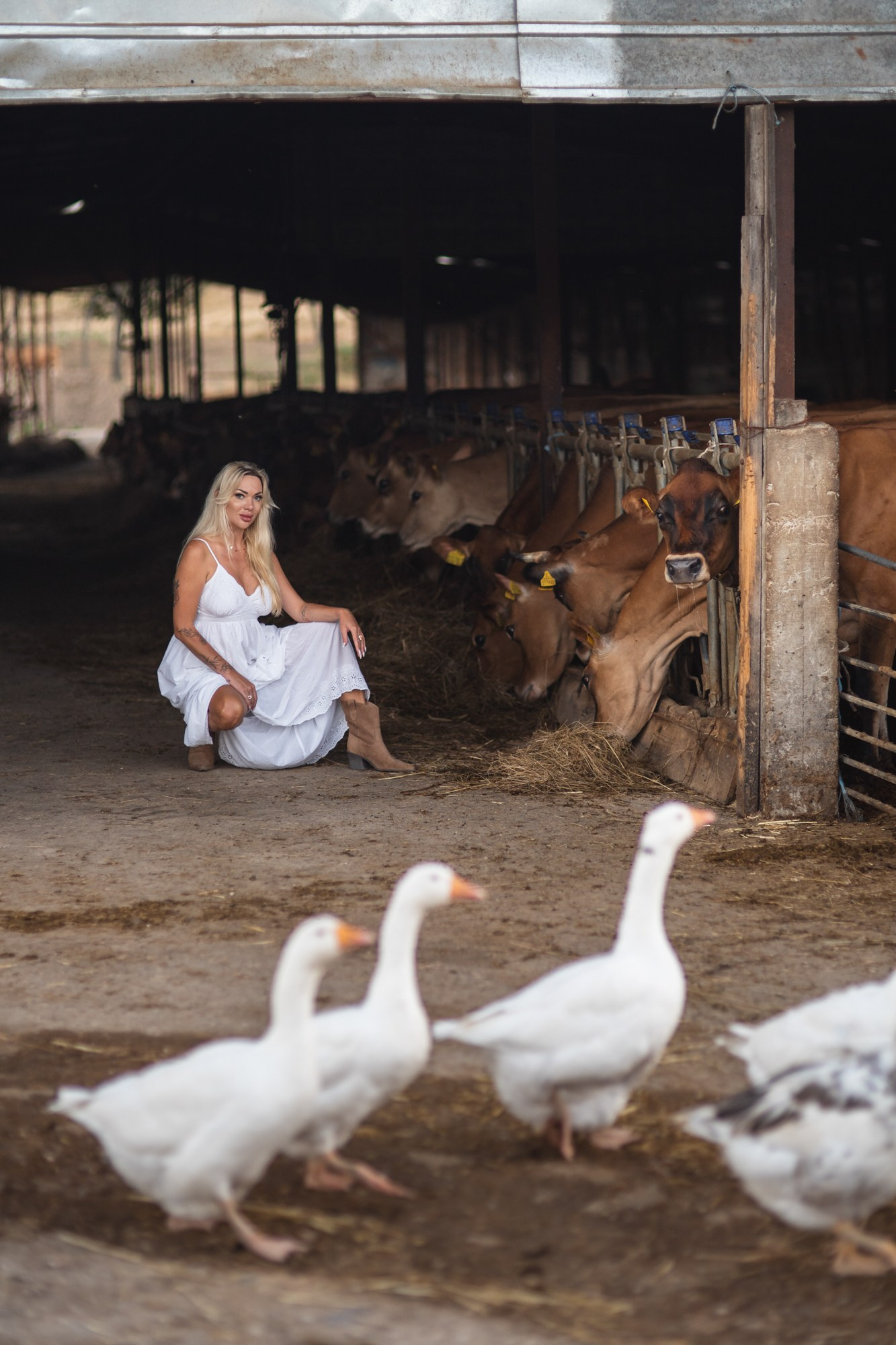 Виктория на ферме. Fotograf in Bulgarien Katerina Zubkova