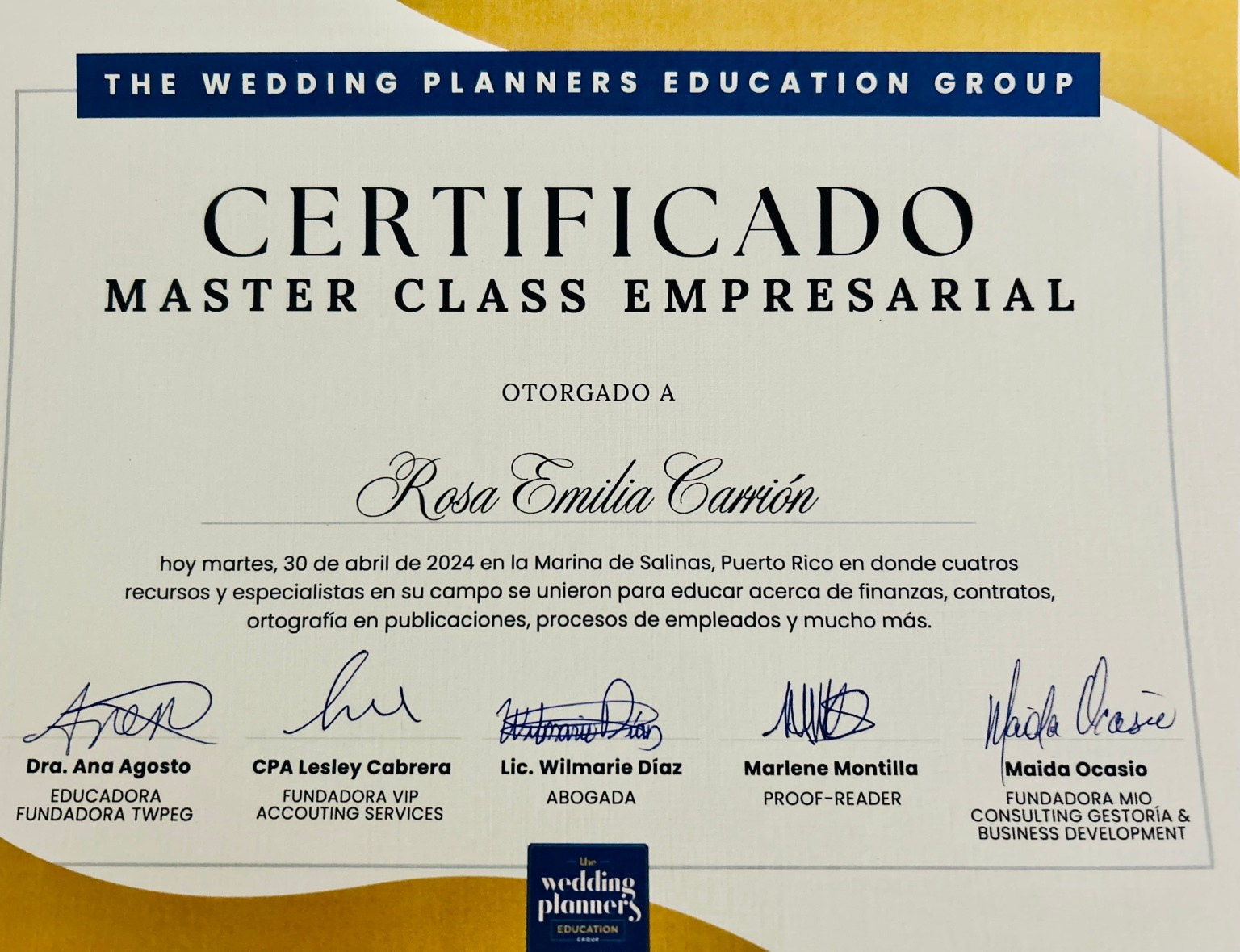 Coordinadora de Eventos en Puerto Rico