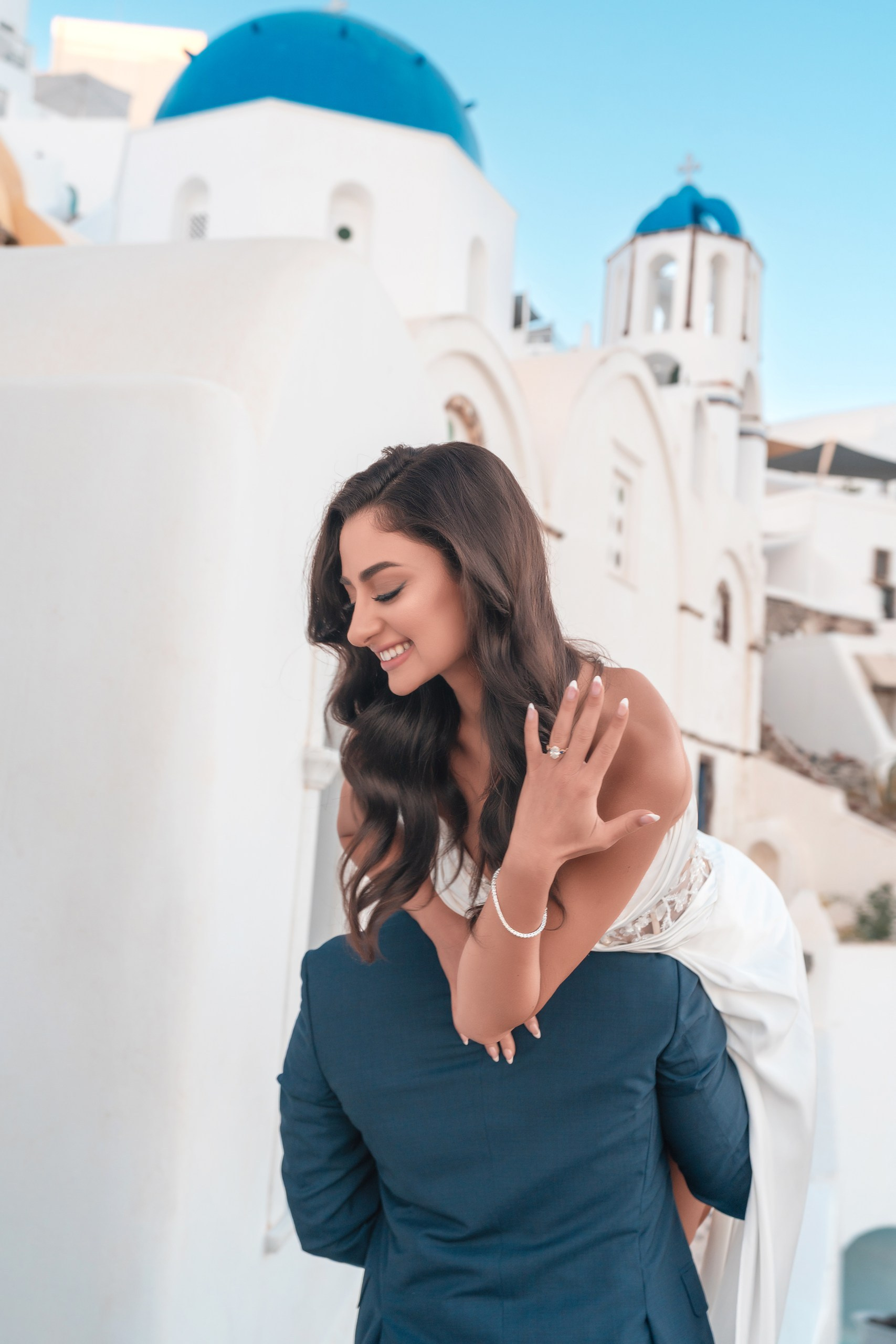 She Said Yes in Santorini! Magical Marriage Proposal | Sokolove Photography. Photographer in Santorini SokoLOVE Alex| Flying Dress Santorini
