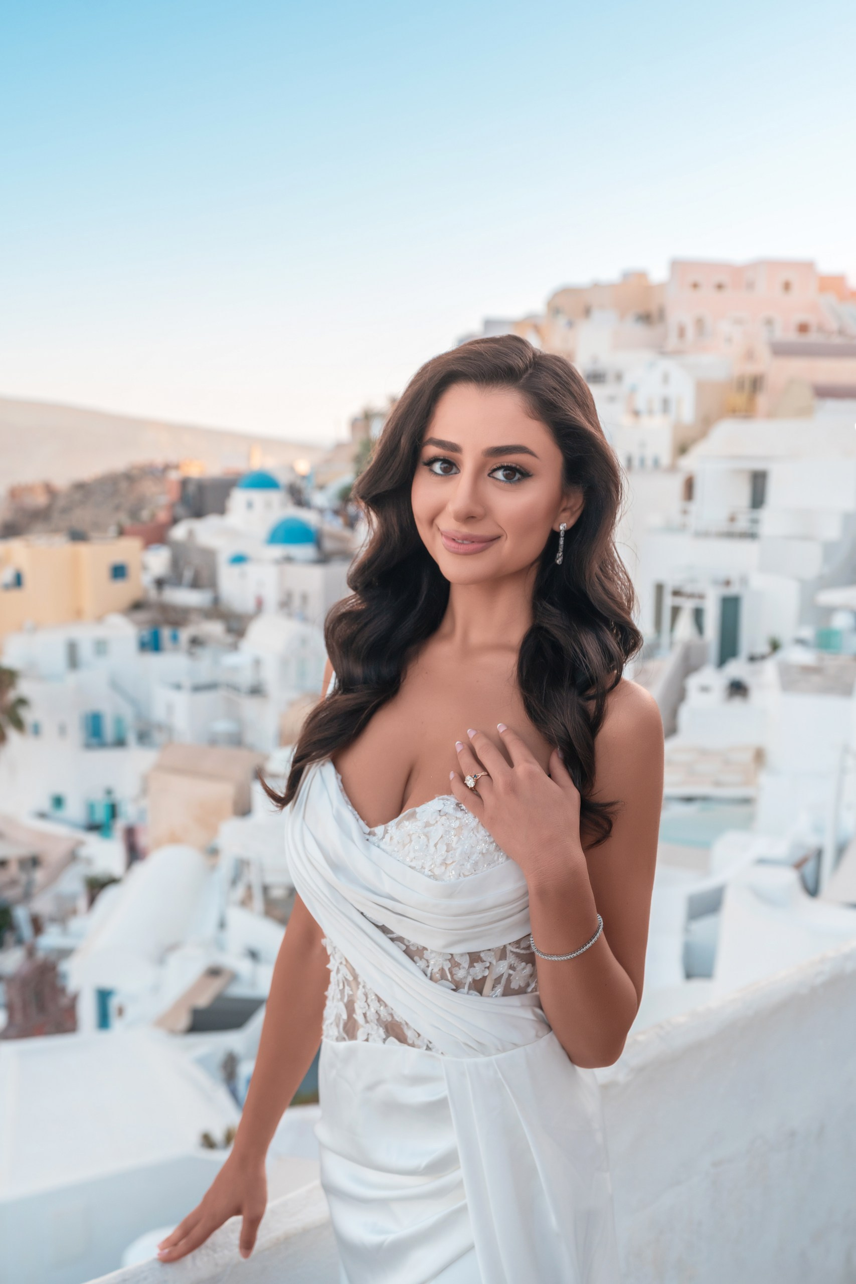 She Said Yes in Santorini! Magical Marriage Proposal | Sokolove Photography. Photographer in Santorini SokoLOVE Alex| Flying Dress Santorini