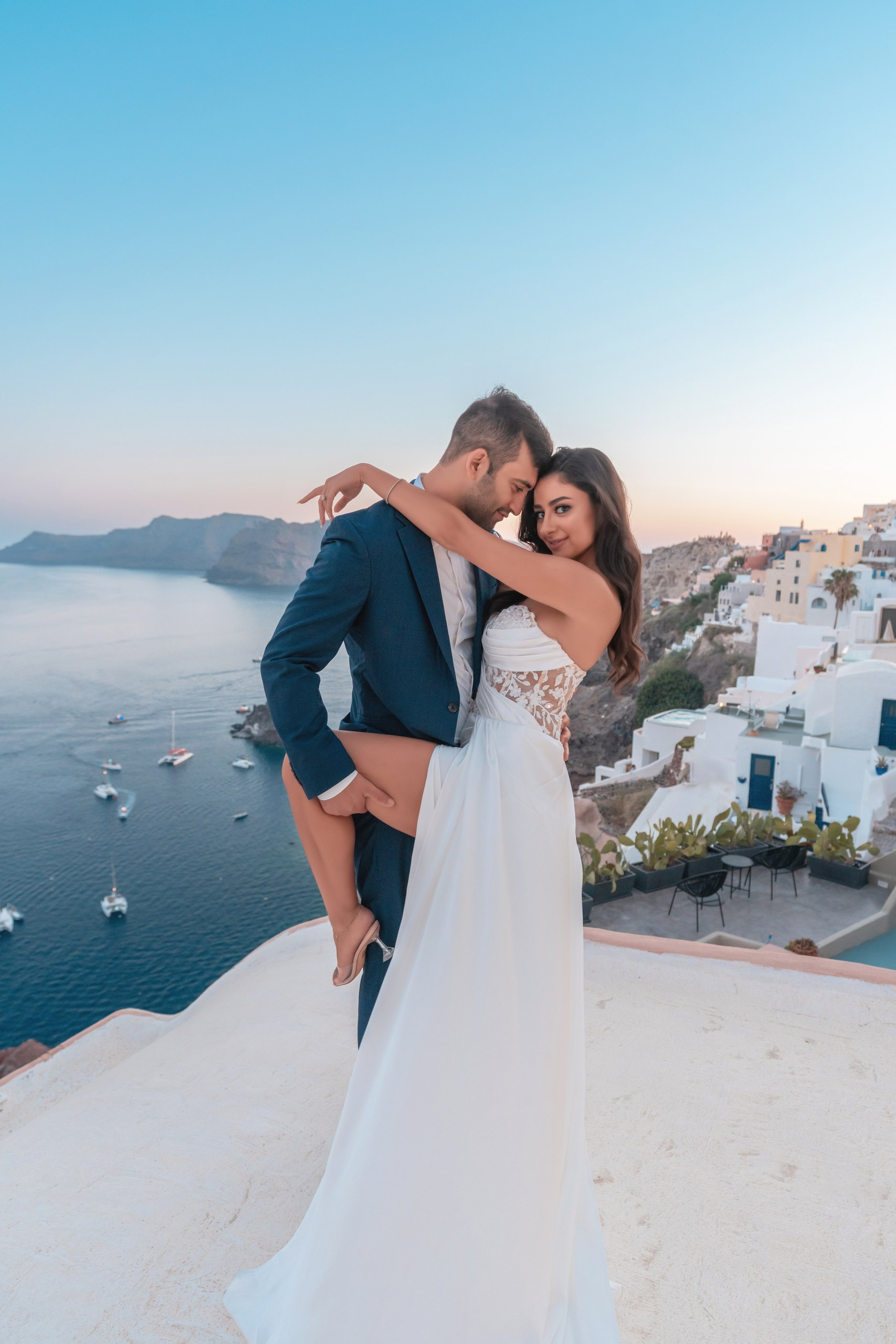 She Said Yes in Santorini! Magical Marriage Proposal | Sokolove Photography. Photographer in Santorini SokoLOVE Alex| Flying Dress Santorini