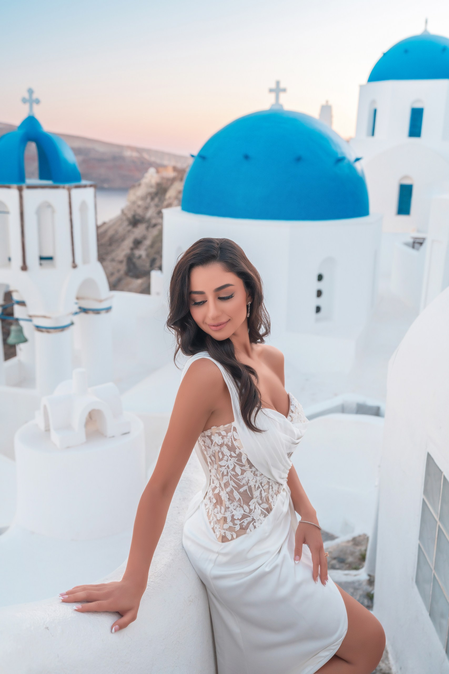 She Said Yes in Santorini! Magical Marriage Proposal | Sokolove Photography. Photographer in Santorini SokoLOVE Alex| Flying Dress Santorini