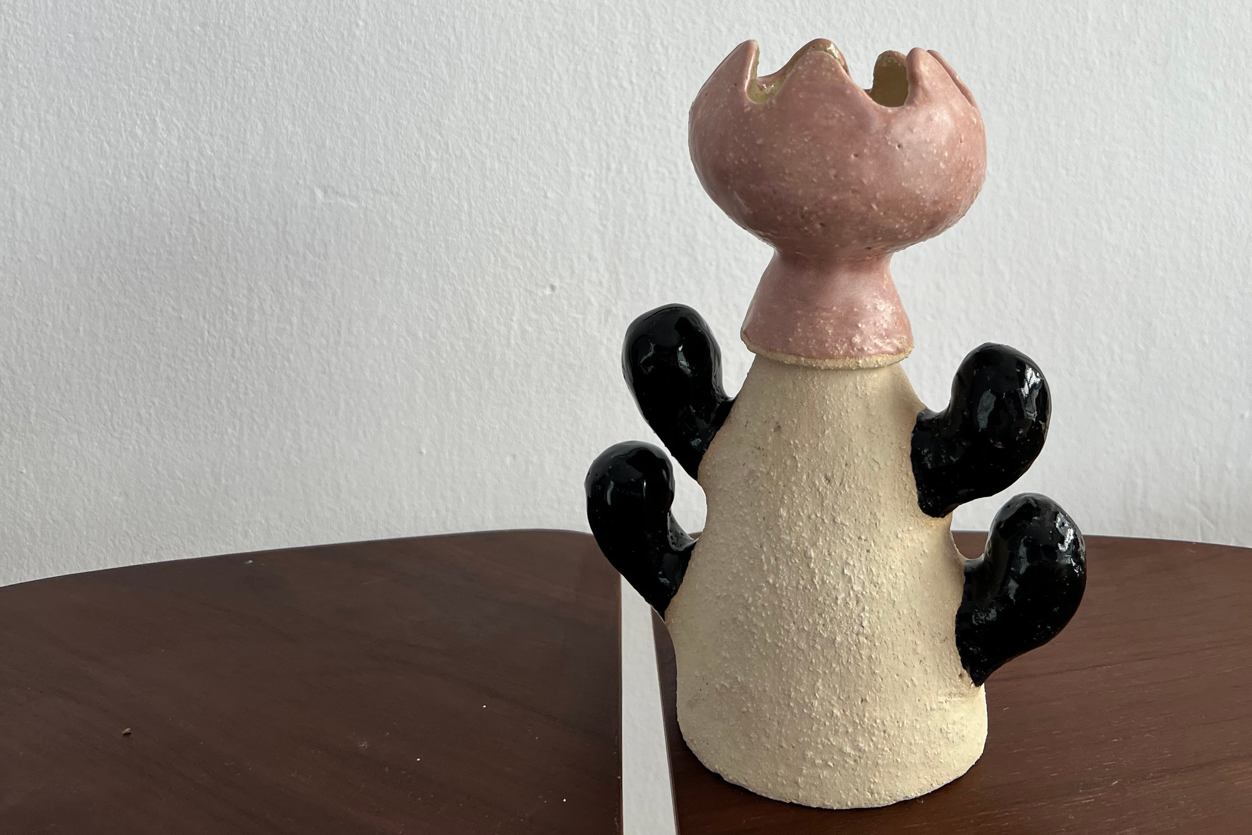 candlestick in the shape of a flower in the interior