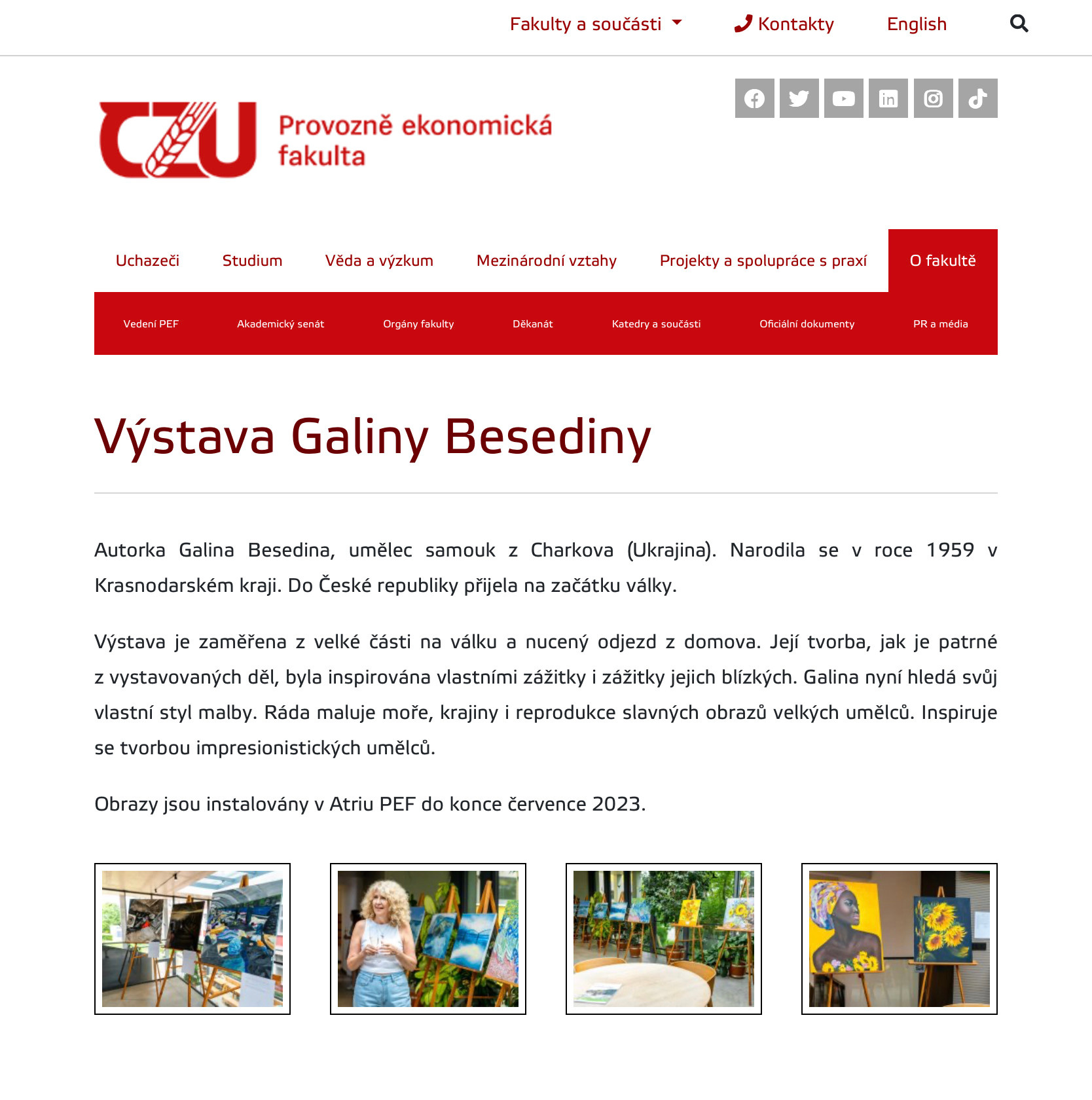 VÝSTAVY / MÉDIA. GALA художник из г. Харьков в Чехии