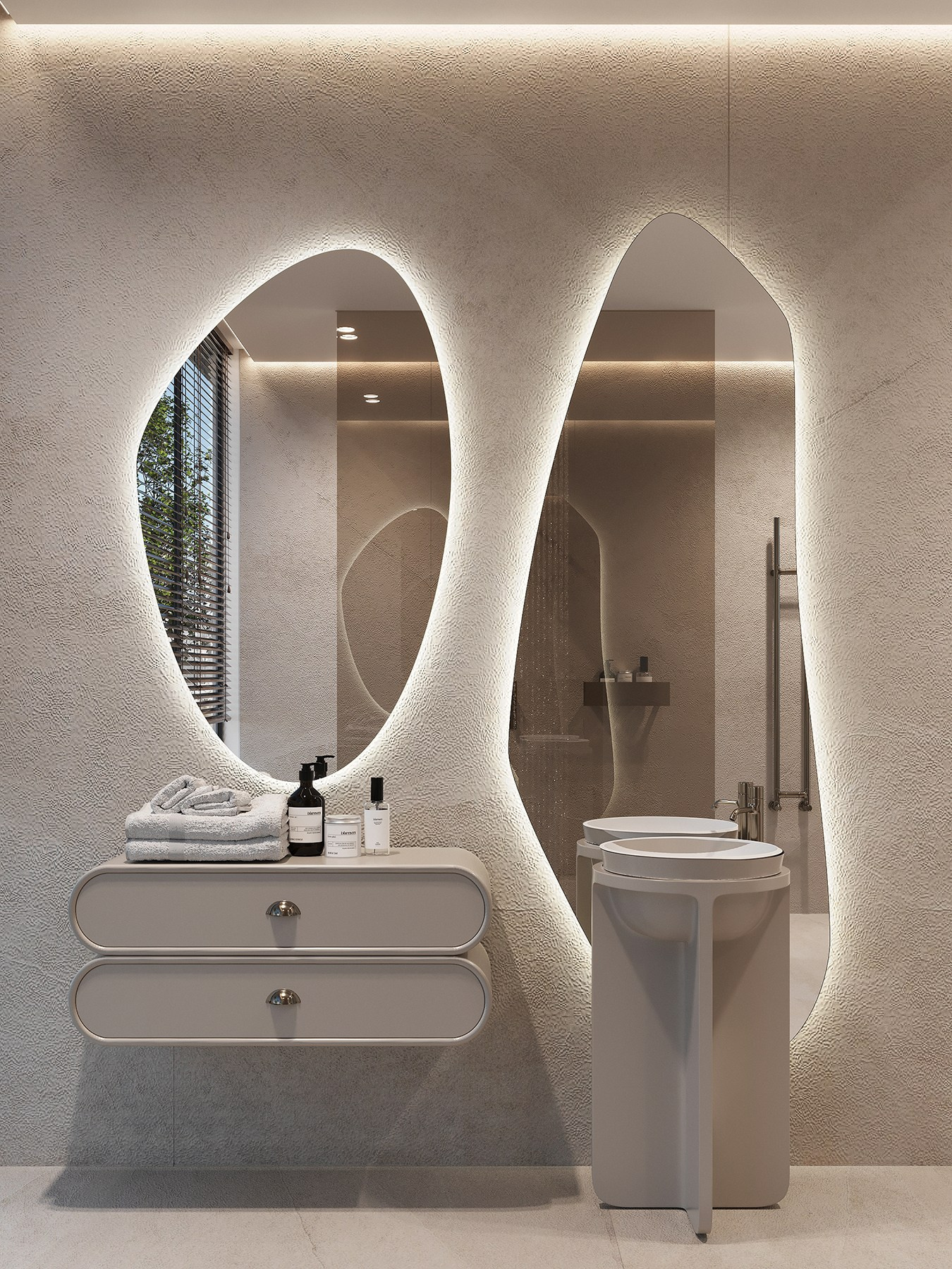 WHITE VILLA IN DUBAI. Interior Design & 3D Rendering | Alena Bulataya Design Buro