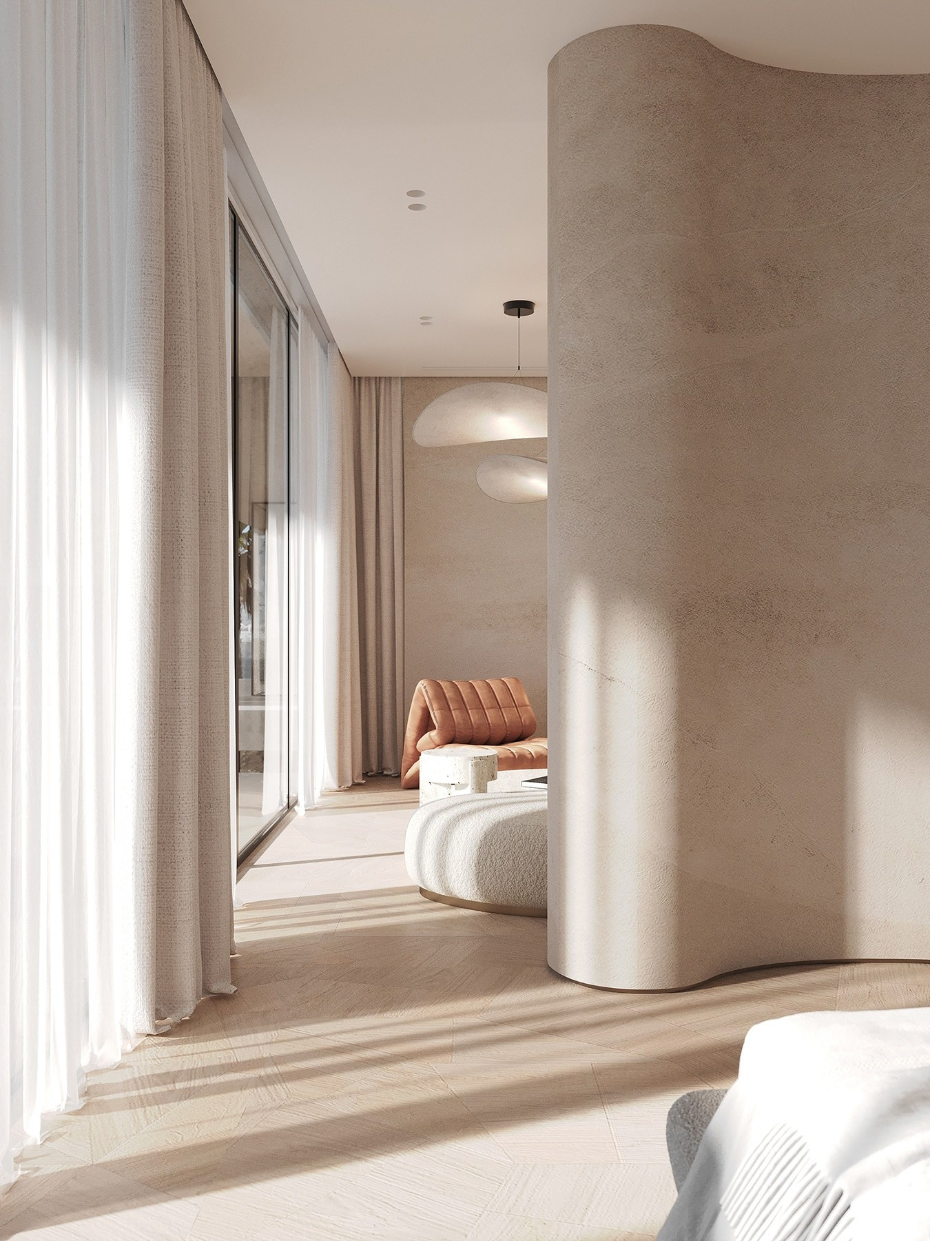 WHITE VILLA IN DUBAI. Interior Design & 3D Rendering | Alena Bulataya Design Buro