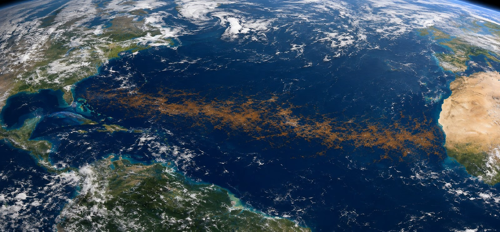Sargassum seaweed in Punta Cana and Bavaro. Fotógrafo em Punta Cana — Alex Po