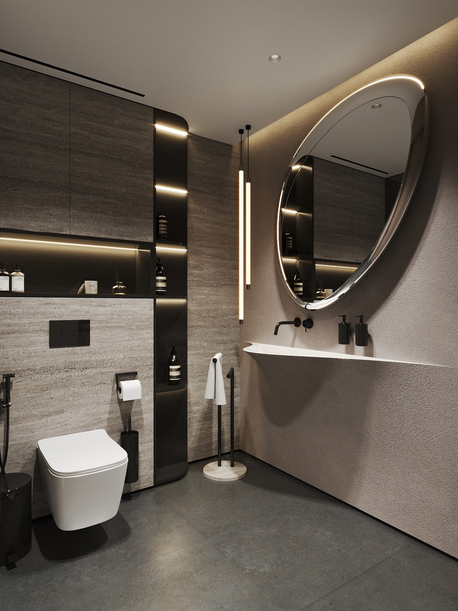 APARTMENT WITH BURJ KHALIFA VIEW. Дизайн интерьера и 3D-визуализация | AB Design Buro