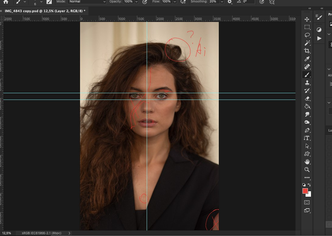 Retouching Training/Headshot Retouching Algorithm. AI Photo Retoucher and Image Restorer Zhanna Ognivo