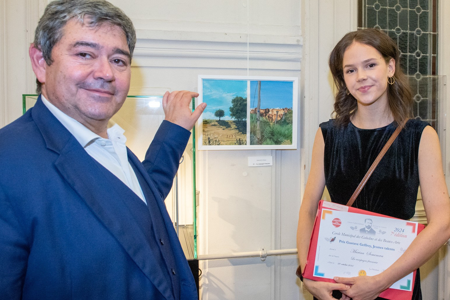 Opening Reception at the Town Hall of the 13th Arrondissement of Paris — Young Talents Exhibition & Competition. Marina Semenova