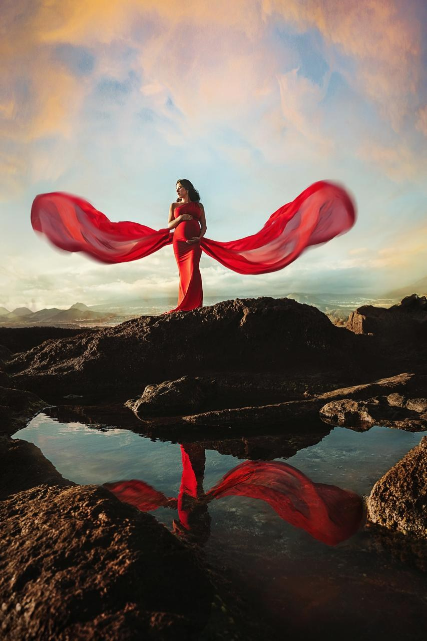 Фотосессия беременности на Тенерифе — съёмка для будущих мам. Таня Боннет | Профессиональный фотограф на Тенерифе — Летящие платья