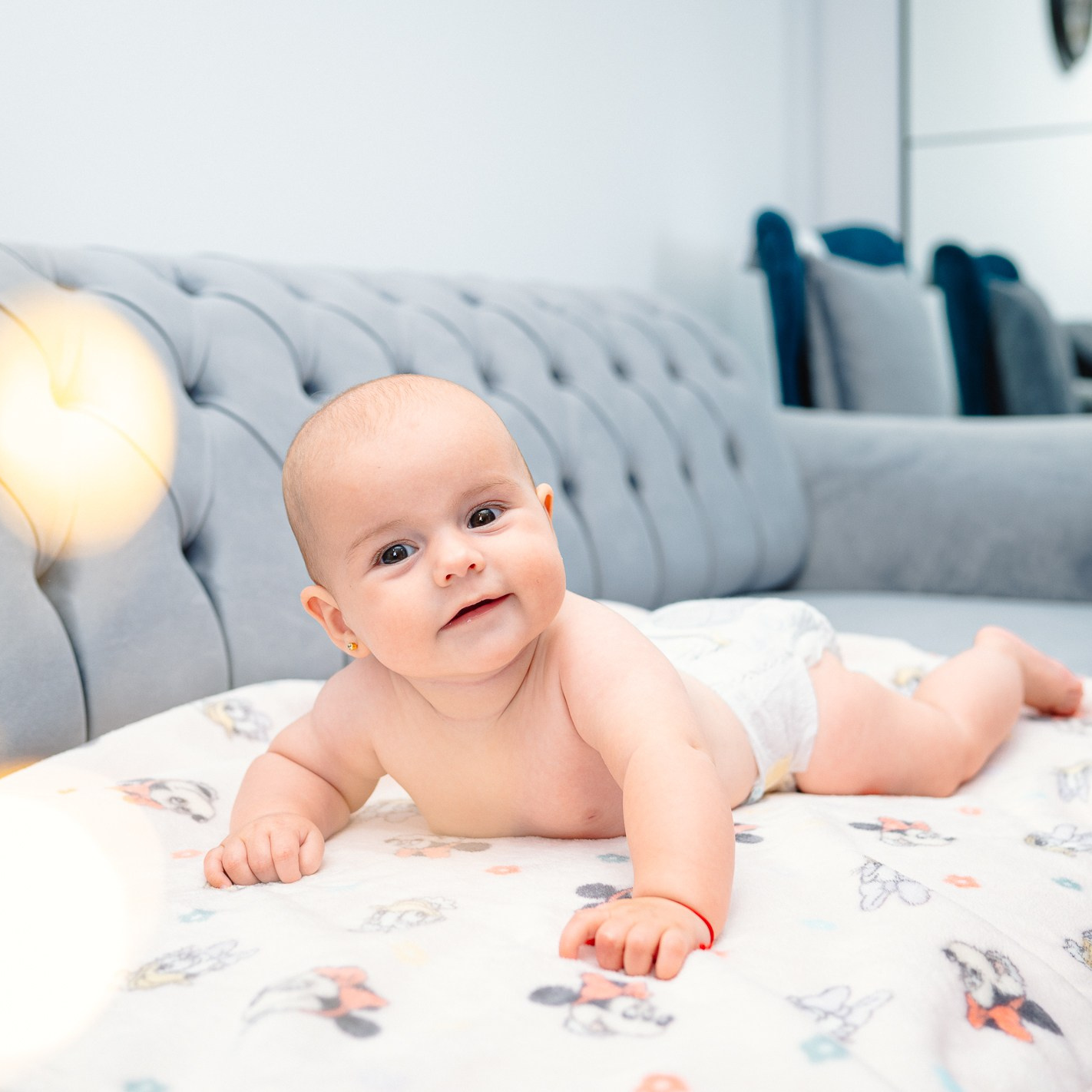 botez in Dambovita cu un bebe foarte vesel