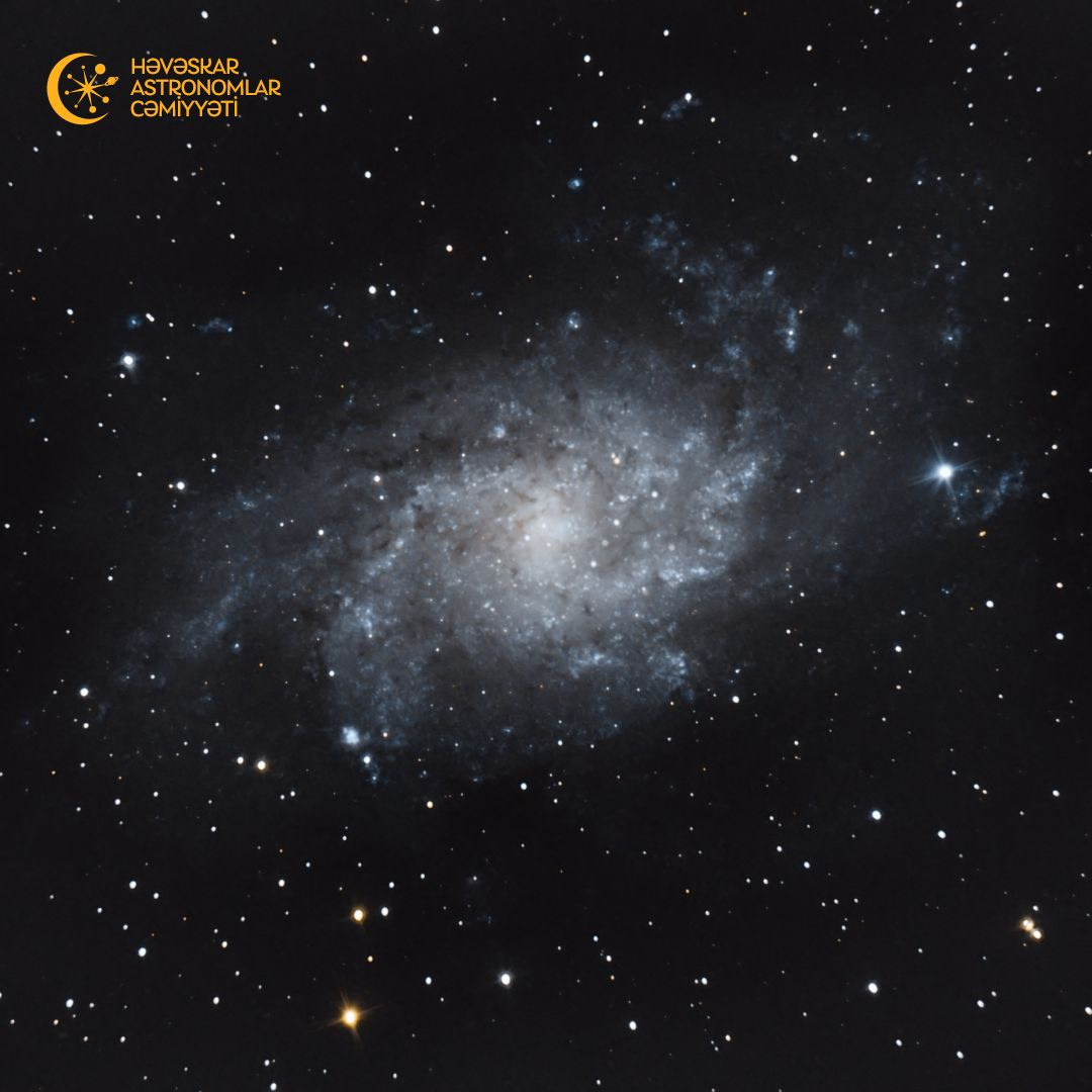 Üçbucaq qalaktikası M33. Həvəskar Astronomlar Cəmiyyəti — Astronomy.az