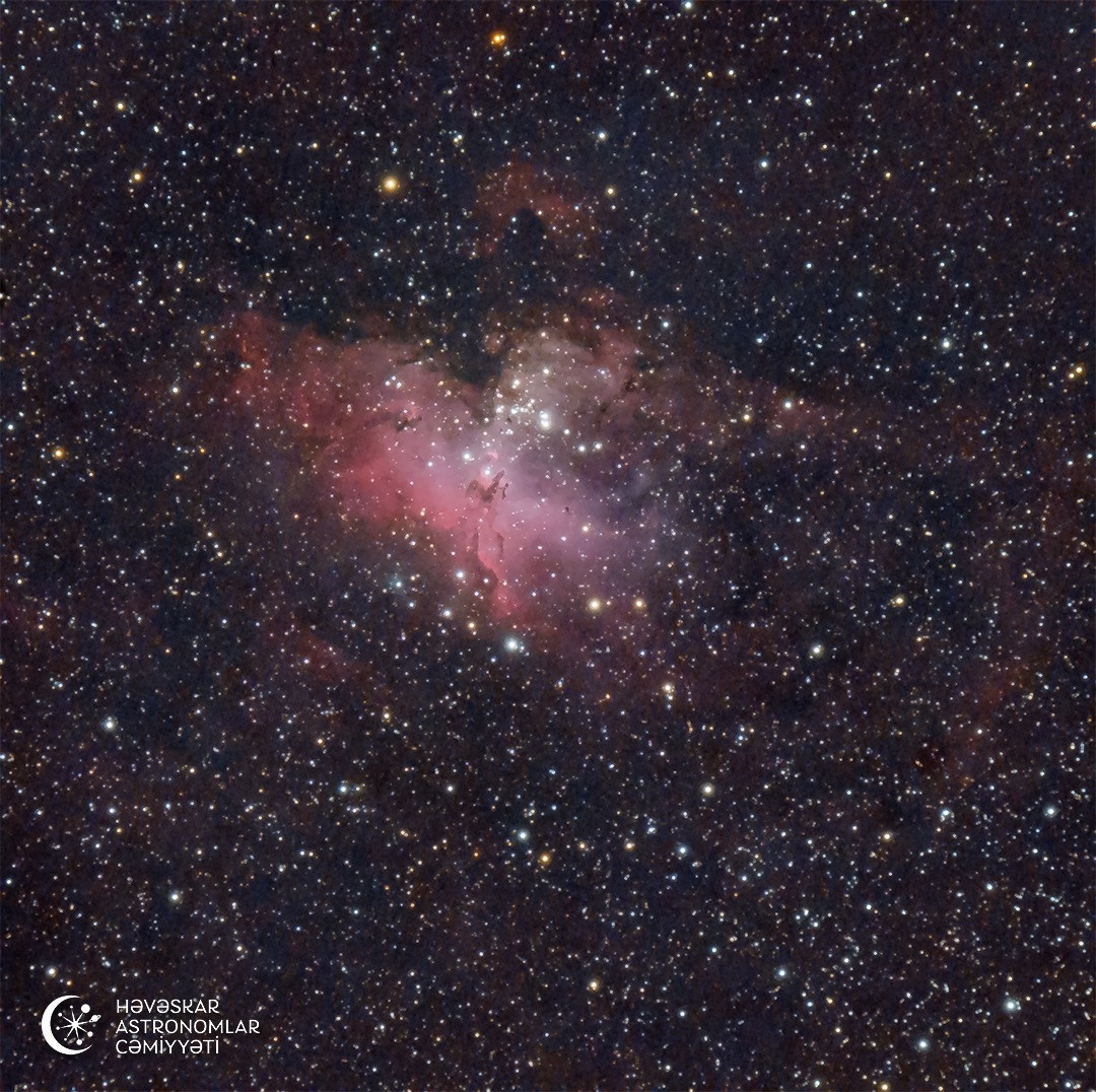 Qartal dumanlığı. (M16, NGC 6611). Həvəskar Astronomlar Cəmiyyəti — Astronomy.az